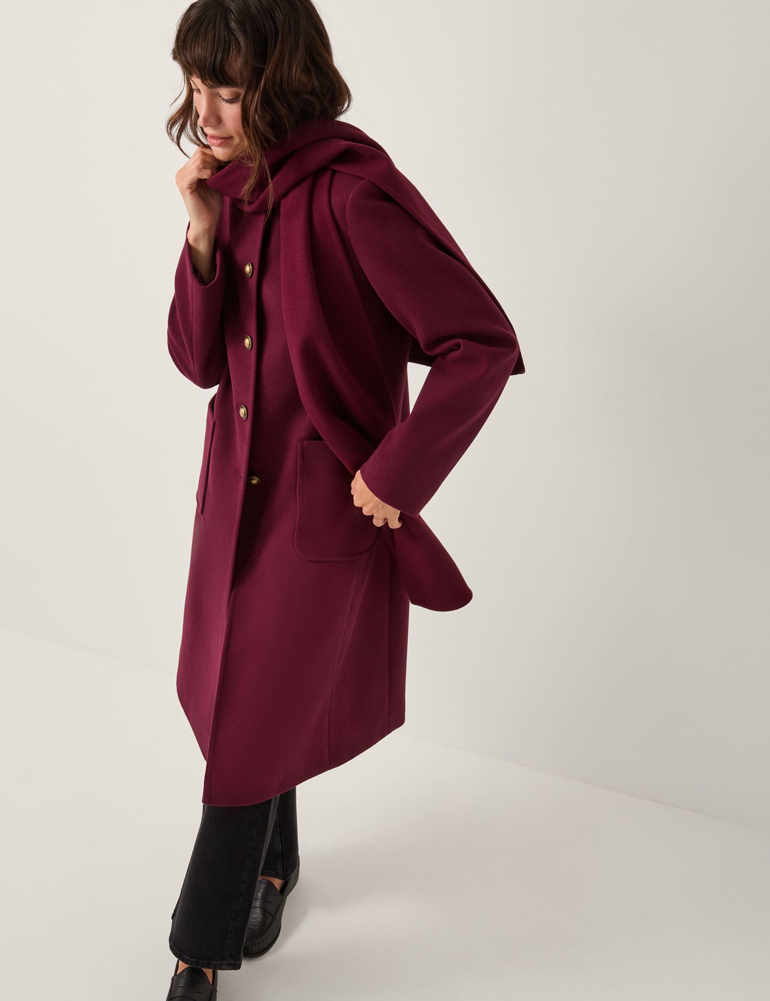 Scarf Longline Coat 3 of 5