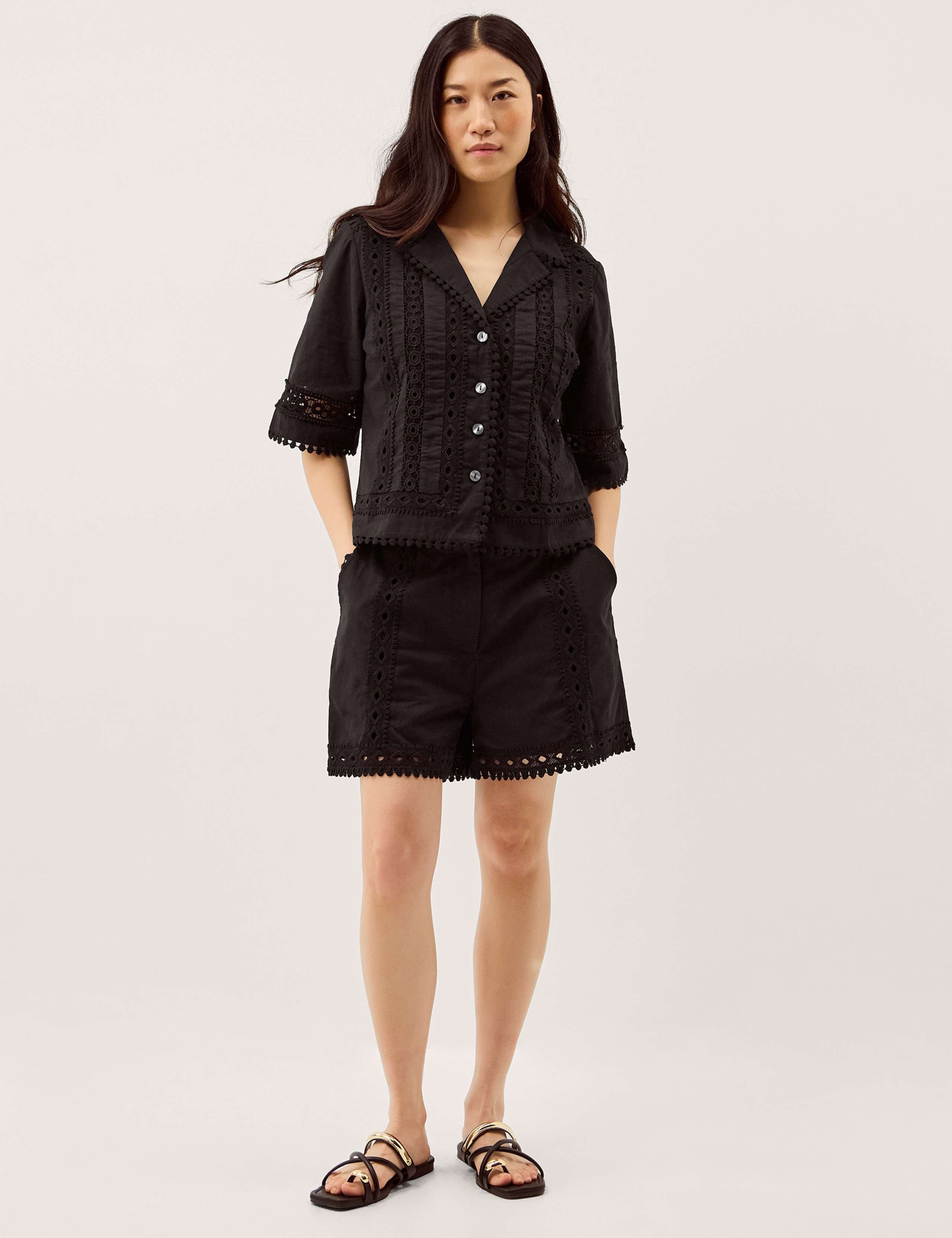 Pure Cotton Lace Trim Shirt 3 of 5
