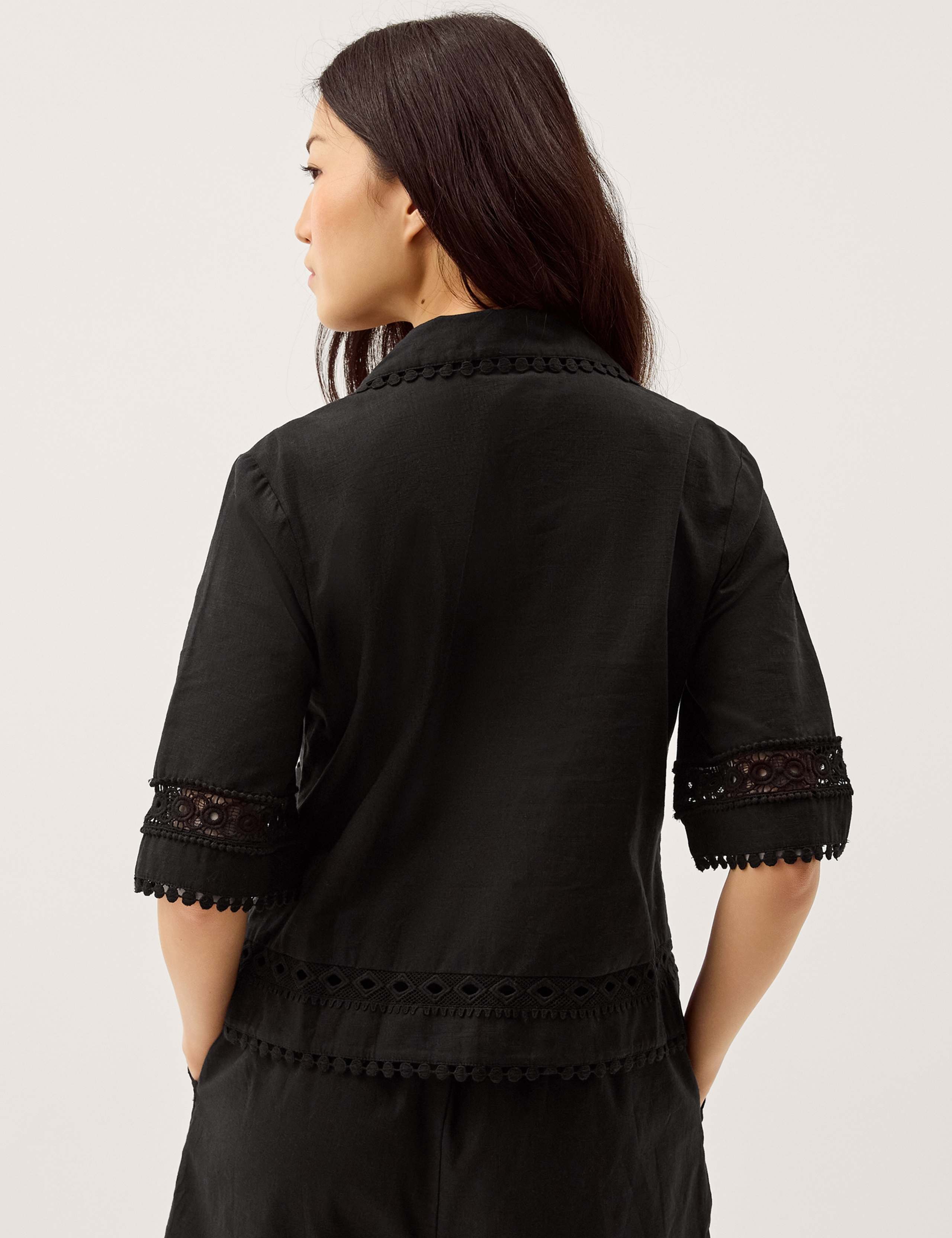 Pure Cotton Lace Trim Shirt 5 of 5