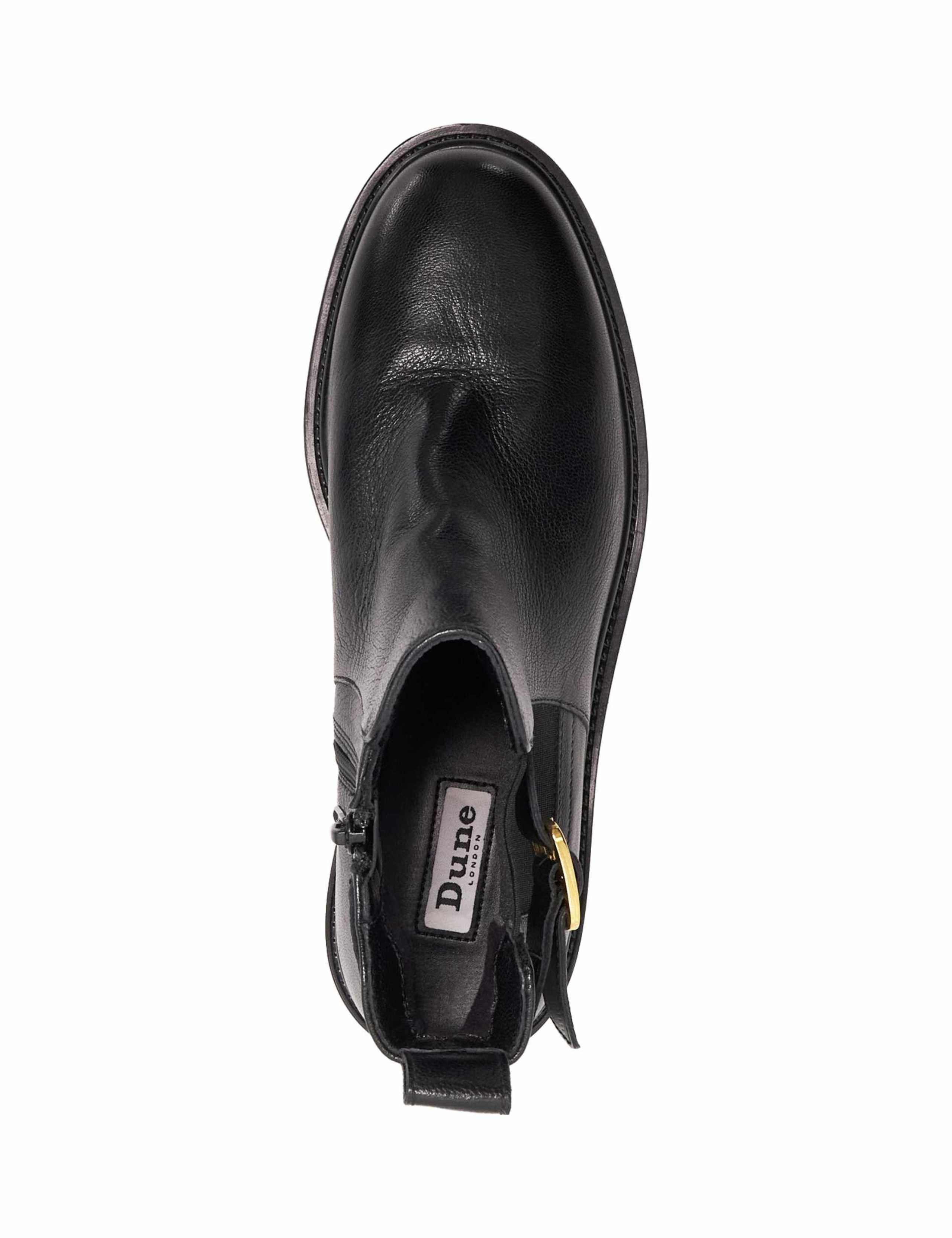 Leather Buckle Chunky Sole Chelsea Boots 2 of 6