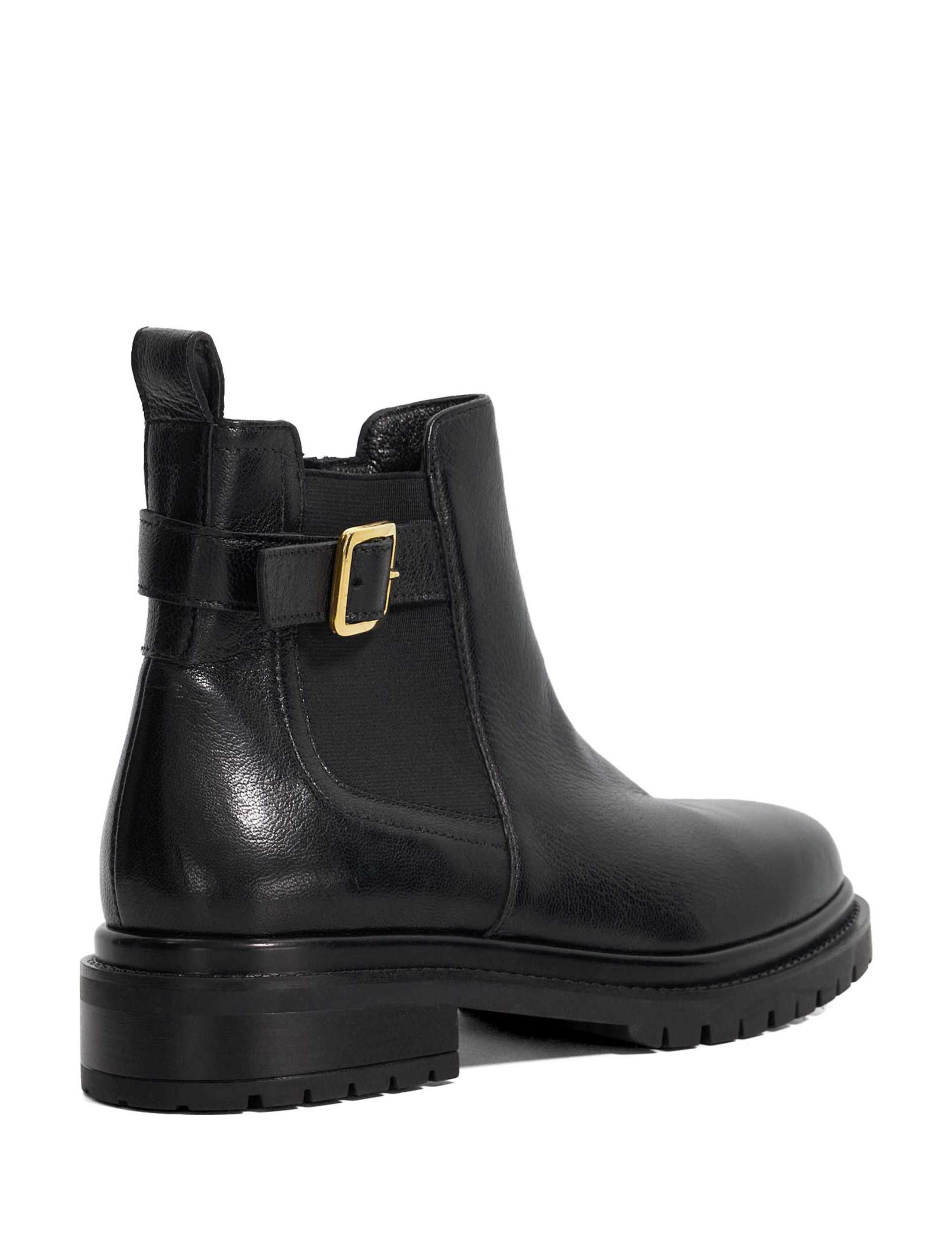 Leather Buckle Chunky Sole Chelsea Boots 5 of 6