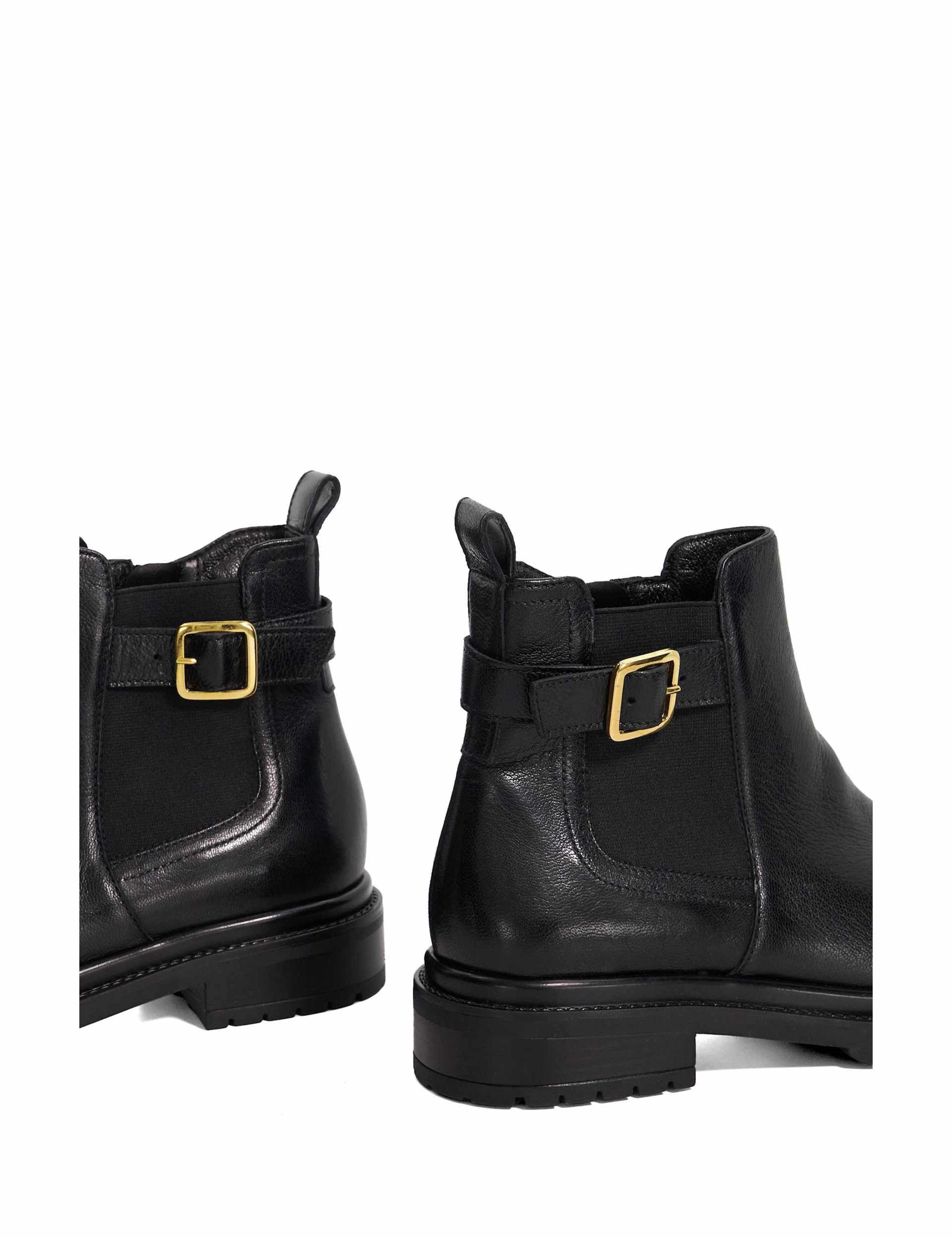 Leather Buckle Chunky Sole Chelsea Boots 6 of 6