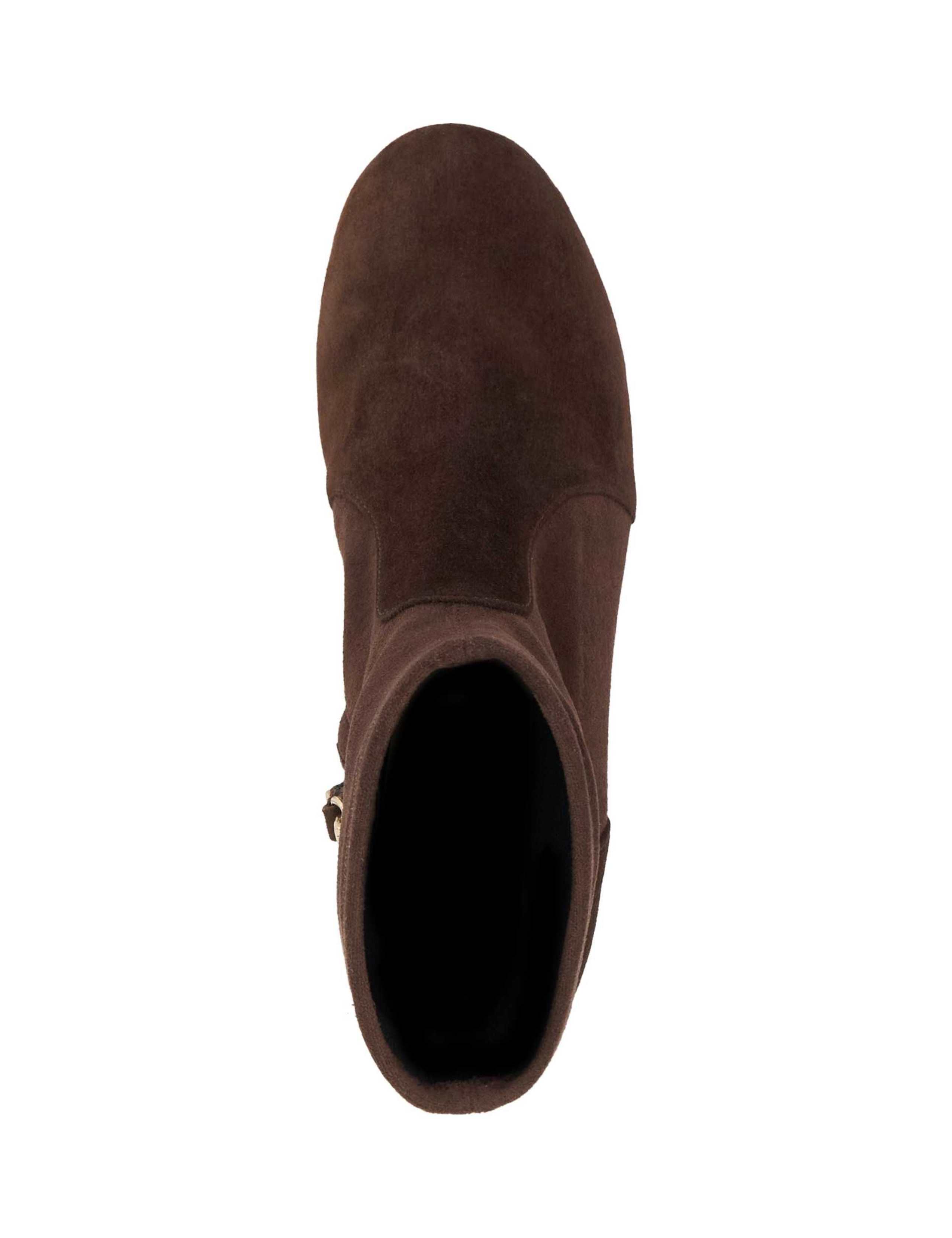 Leather Block Heel Sock Boots 2 of 5