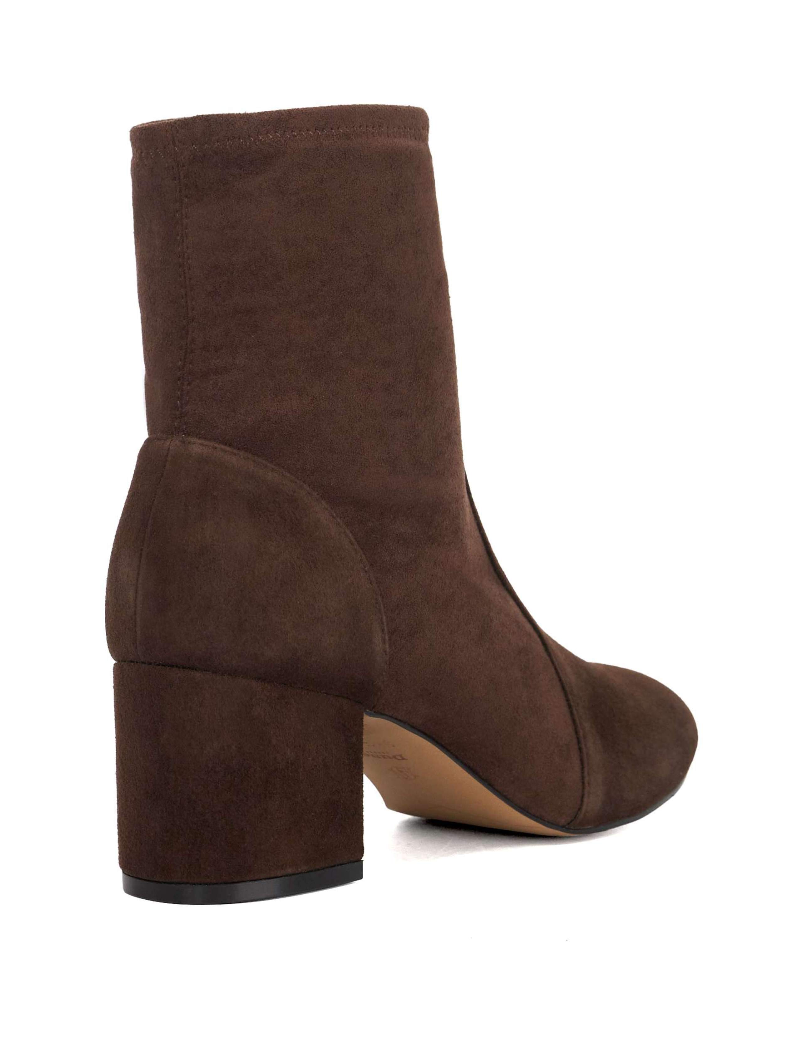Leather Block Heel Sock Boots 4 of 5