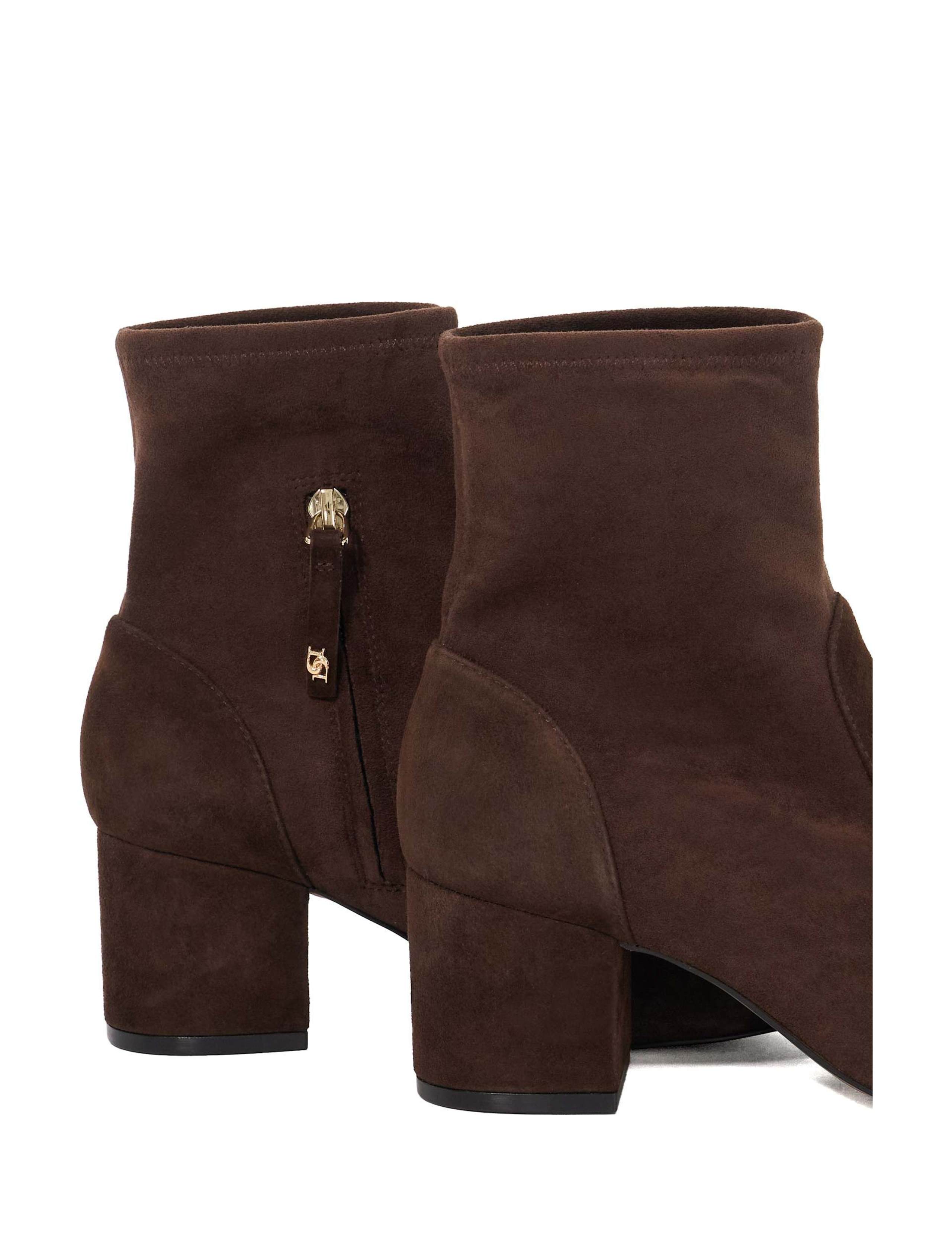 Leather Block Heel Sock Boots 5 of 5