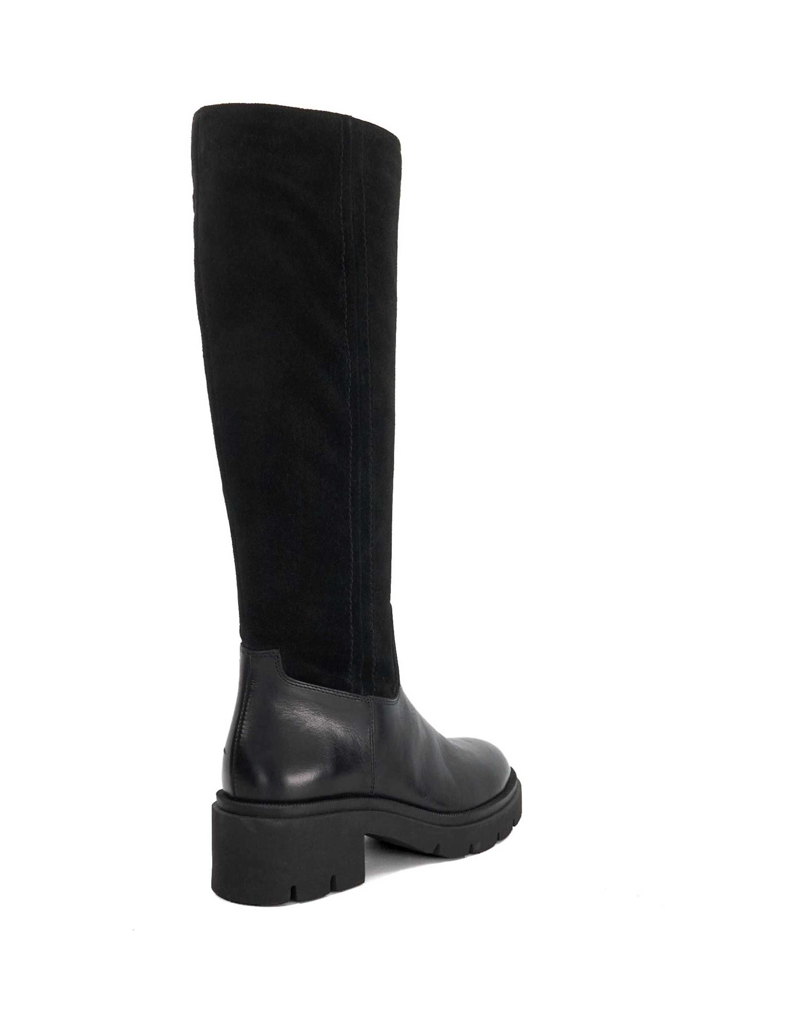Leather Block Heel Knee High Boots 5 of 6
