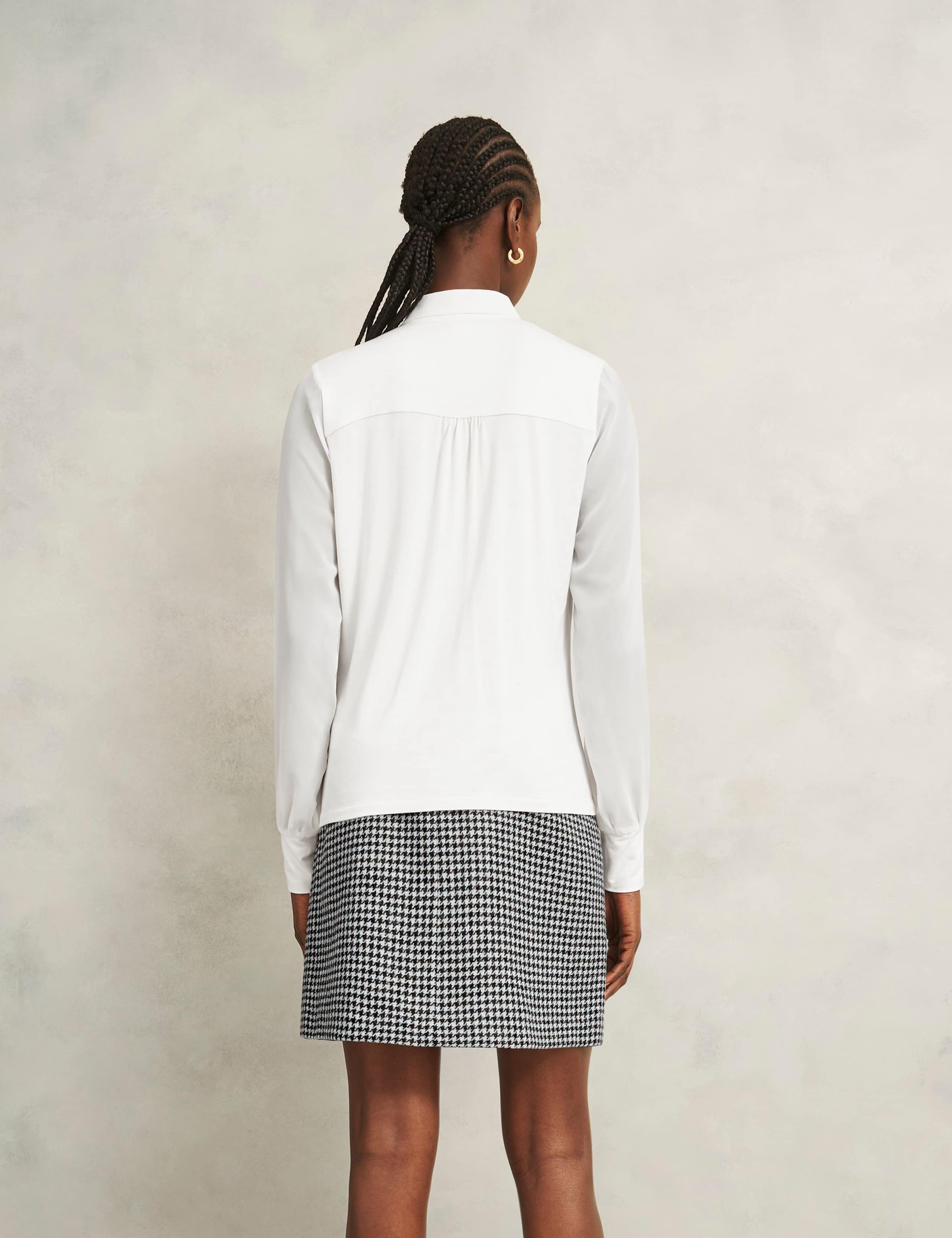 Tie Neck Relaxed Blouson Sleeve Blouse 4 of 4