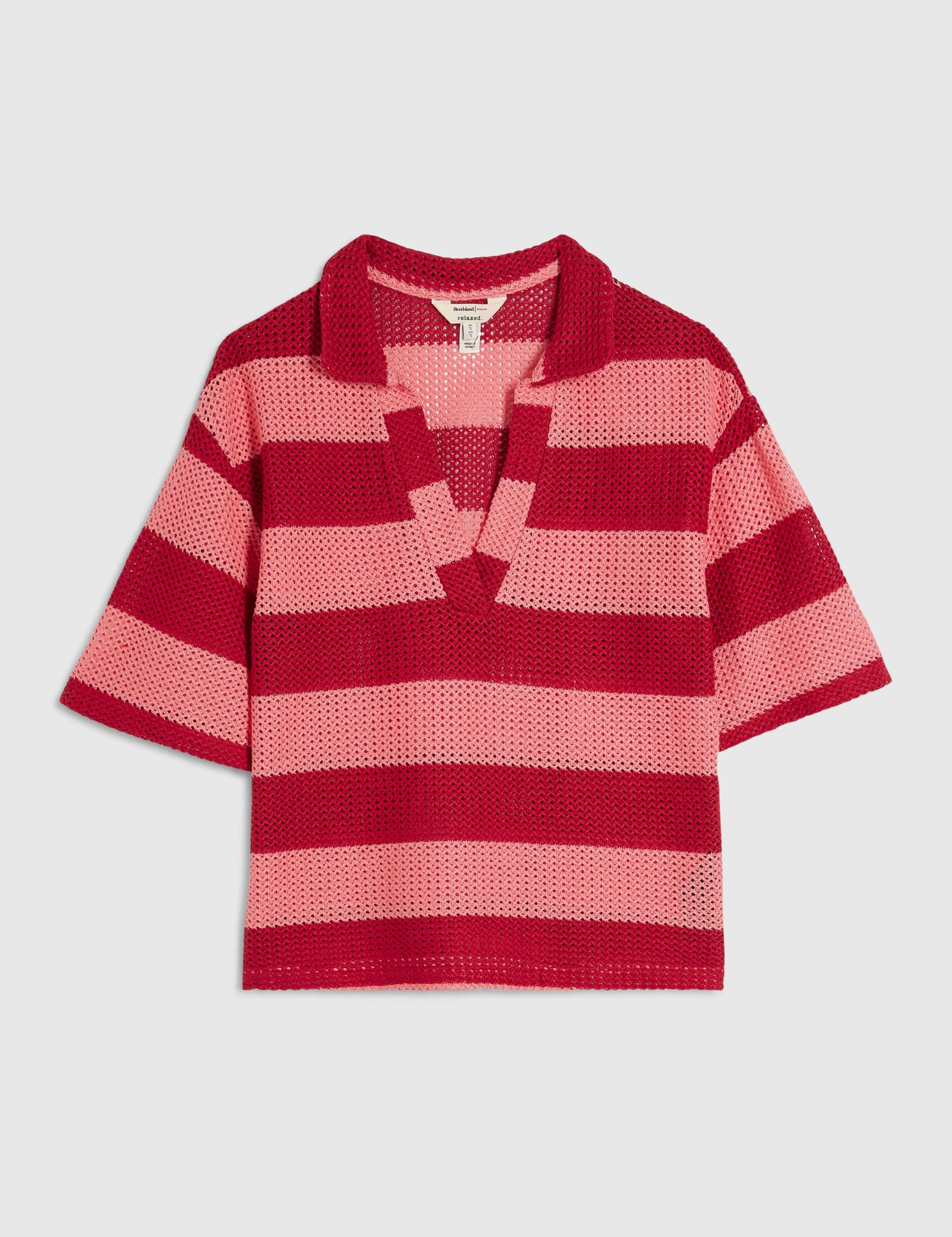 Pure Cotton Striped V-Neck Polo Shirt 2 of 5