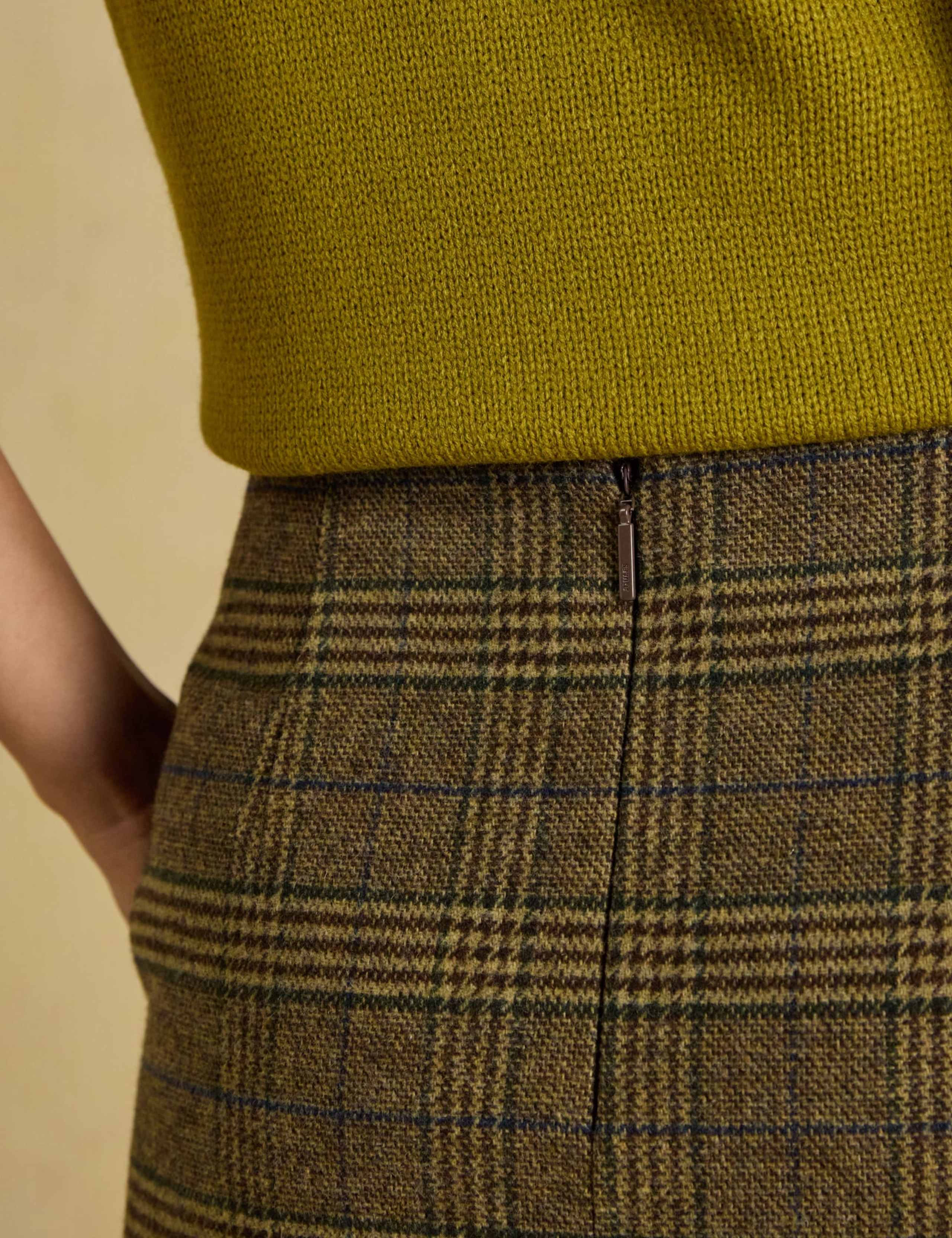 Tweed Checked Mini A Line Skirt 7 of 10