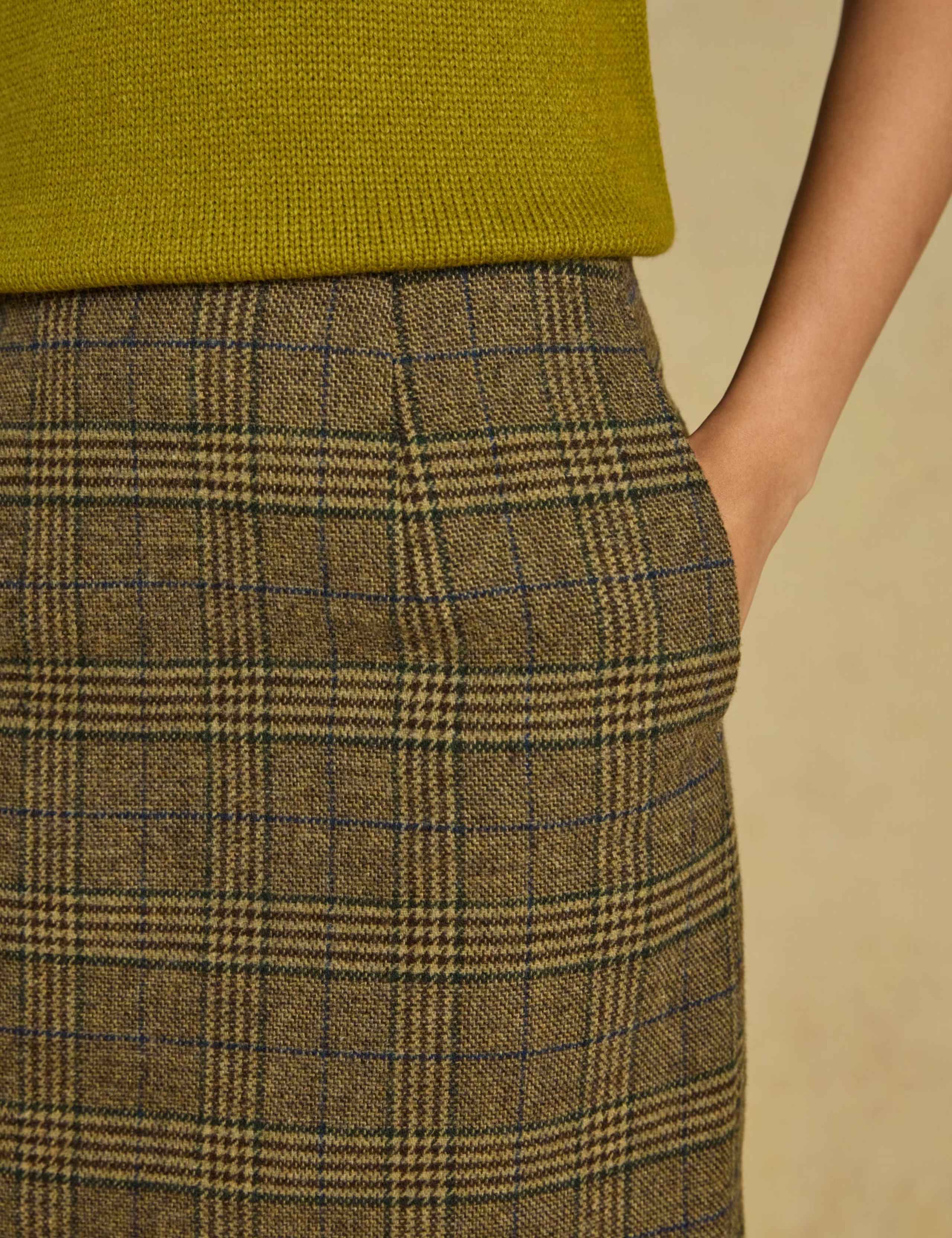 Tweed Checked Mini A Line Skirt 8 of 10