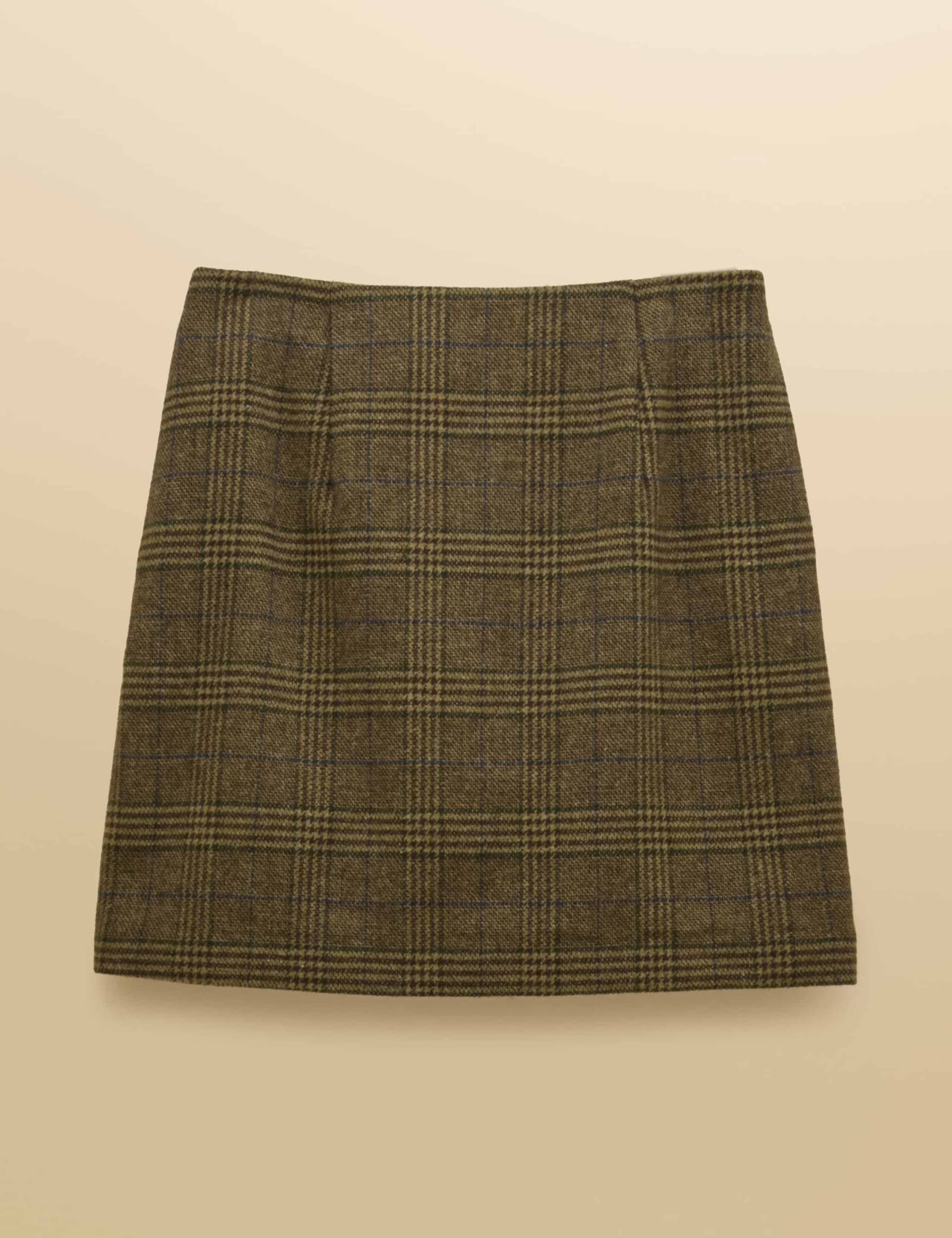 Tweed Checked Mini A Line Skirt 9 of 10