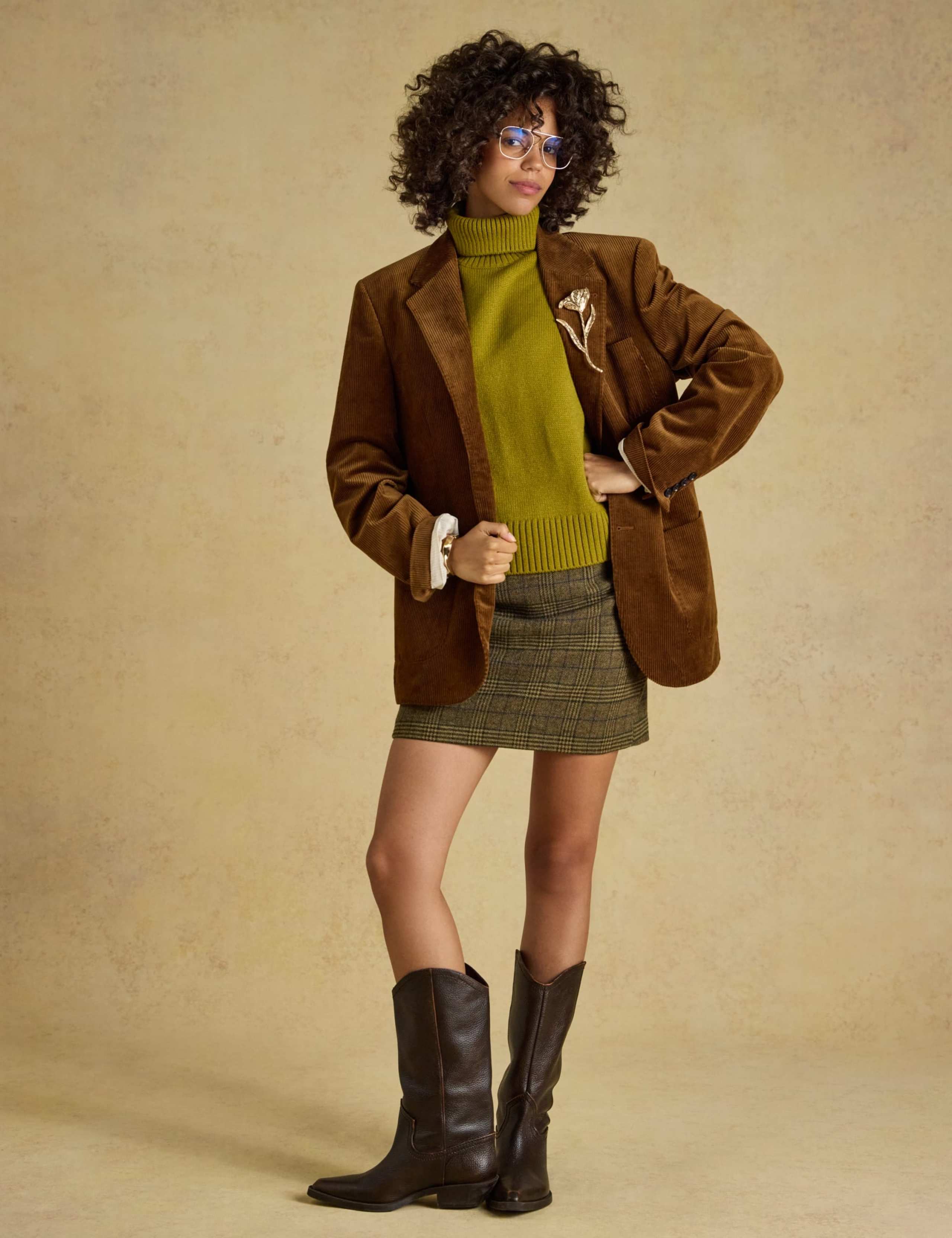 Tweed Checked Mini A Line Skirt 10 of 10