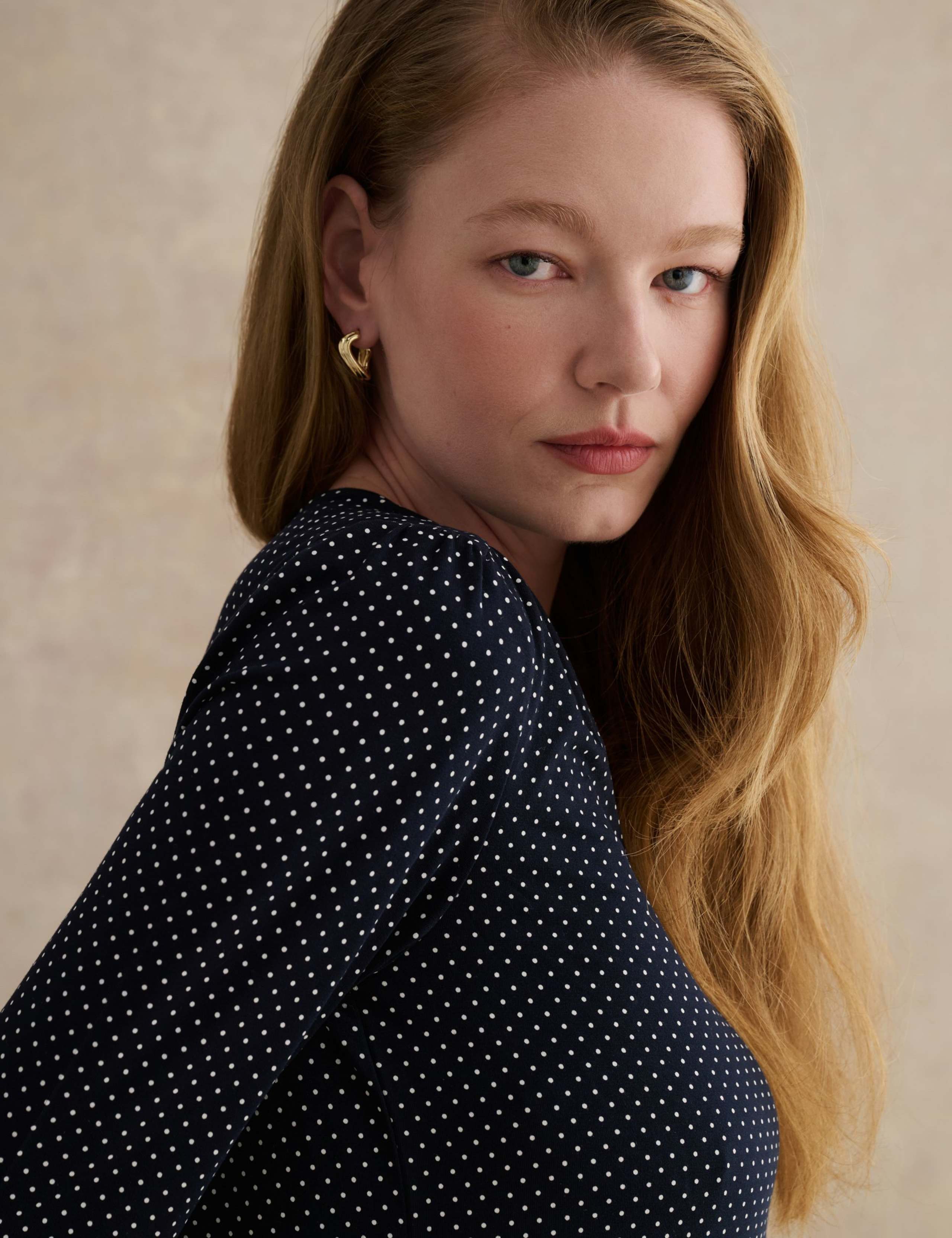 Polka Dot V-Neck Top 5 of 5