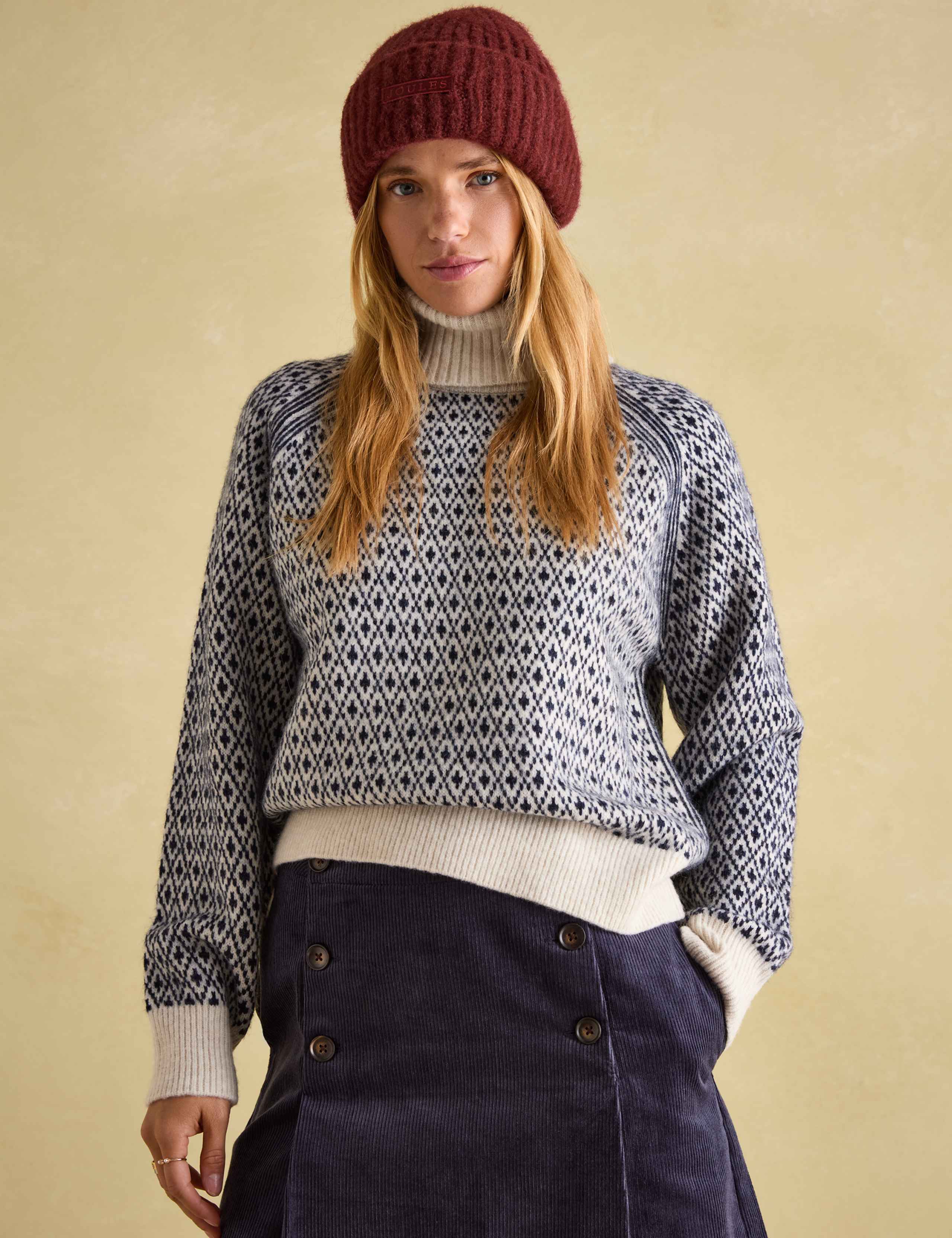 Knitted Turn Up Beanie Hat 3 of 5