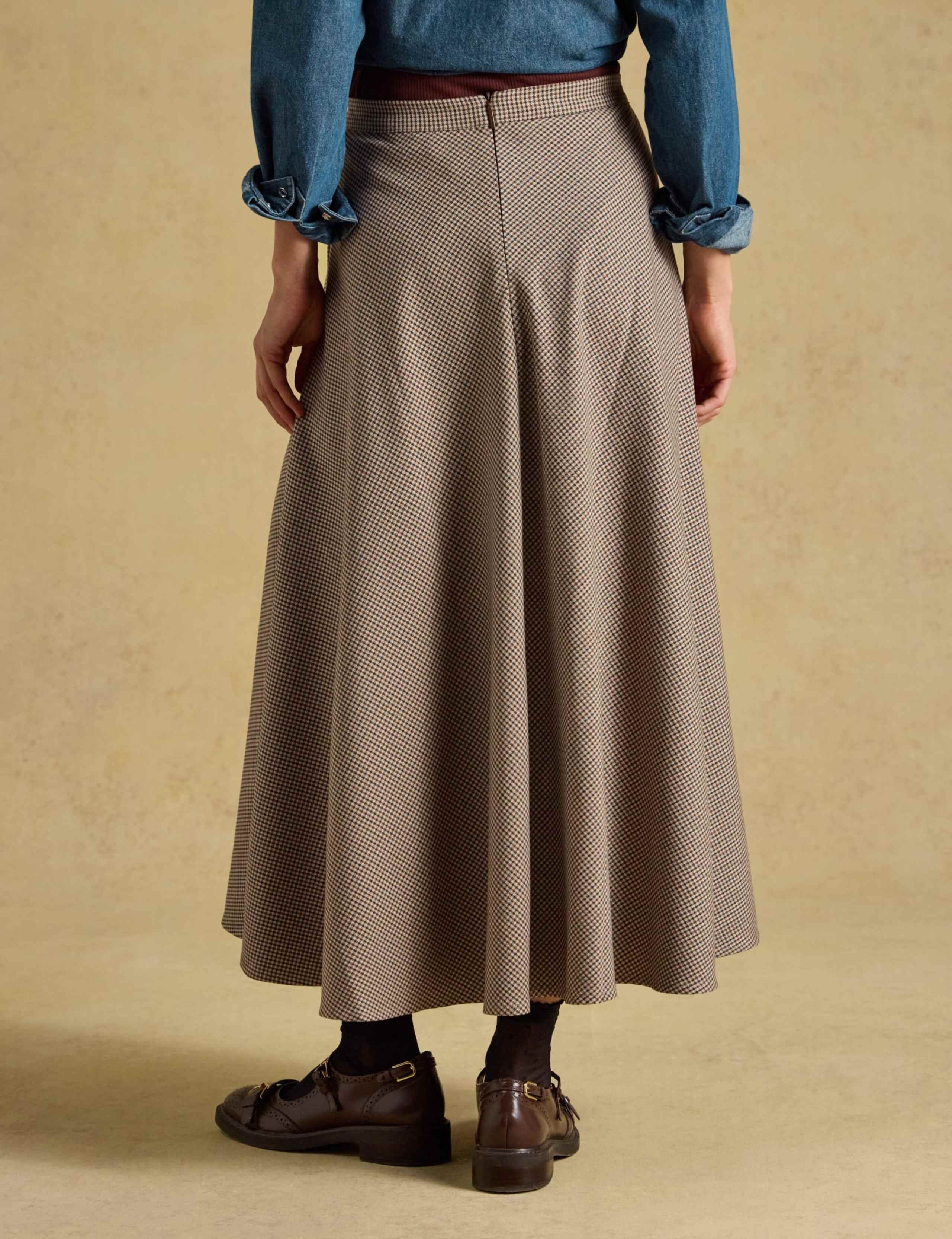 Houndstooth Panel Midi Skirt 2 of 6