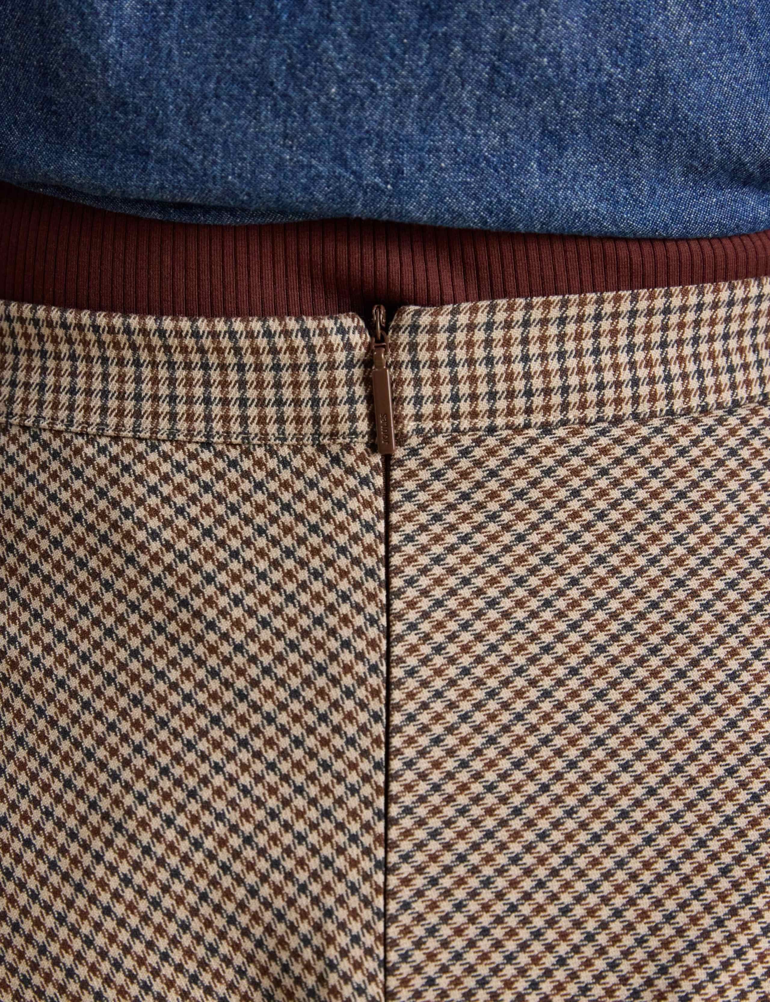 Houndstooth Panel Midi Skirt 6 of 6