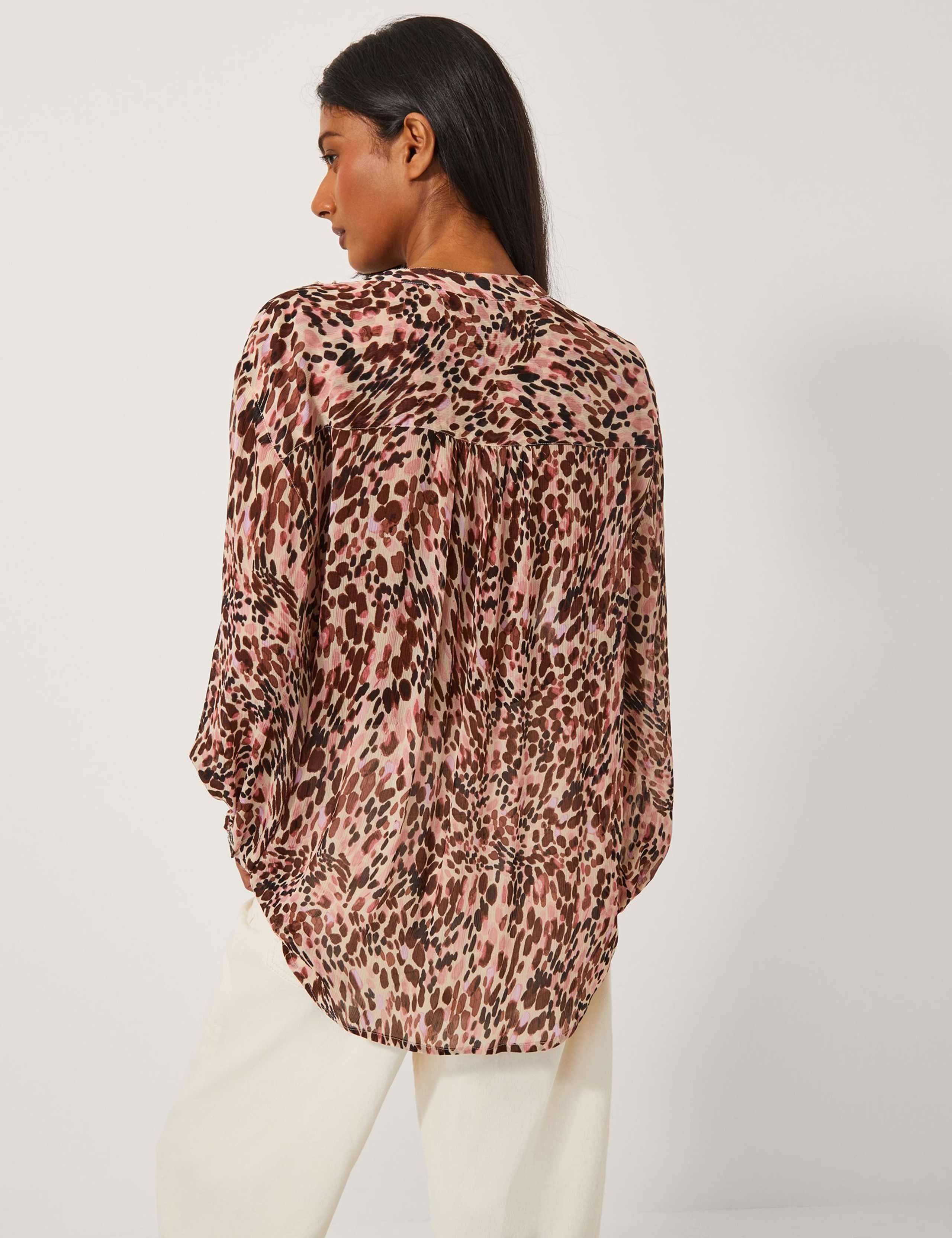 Leopard Print Frill Blouse 2 of 4