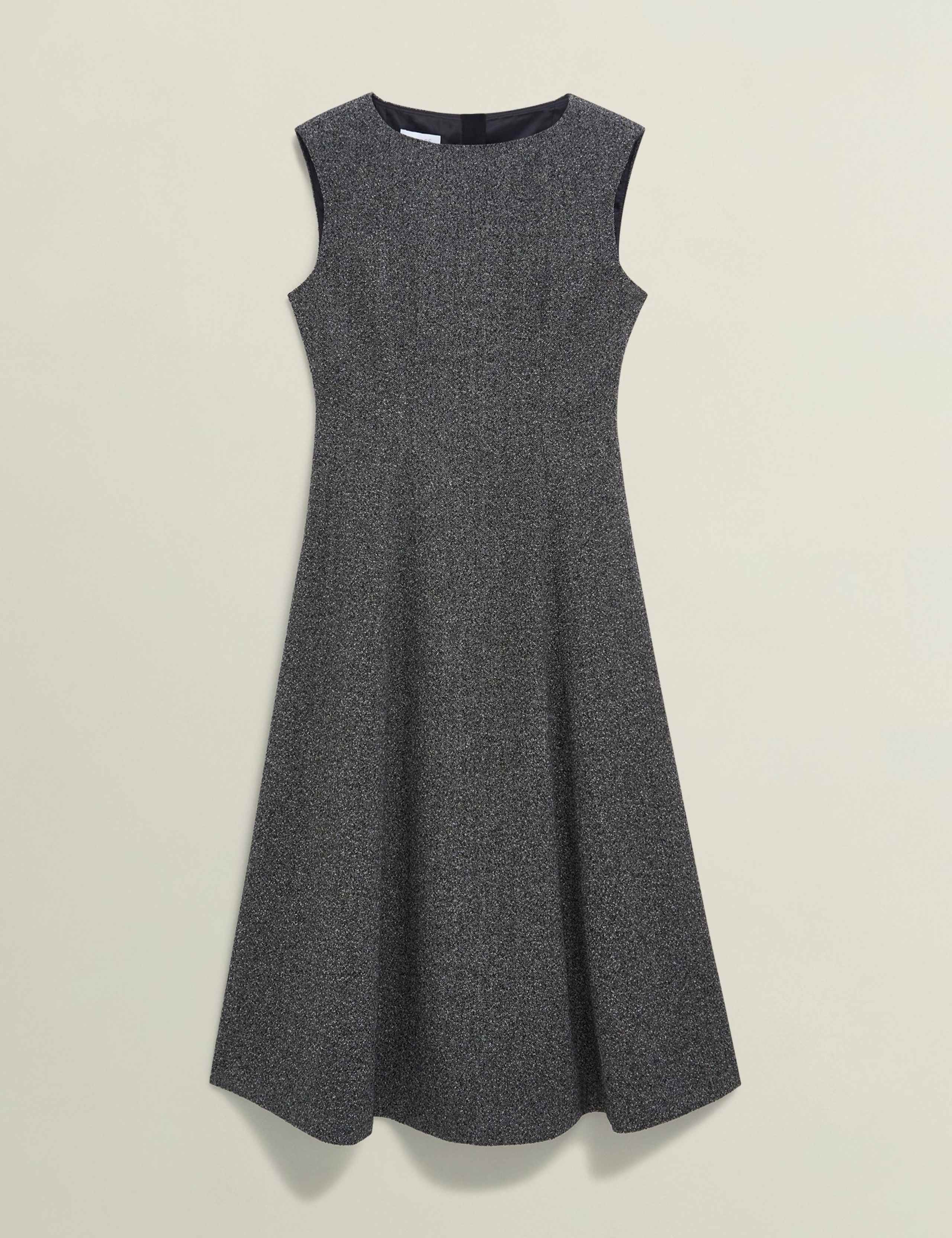 Textured Boat Neck Knee Length Skater Dress 2 of 6