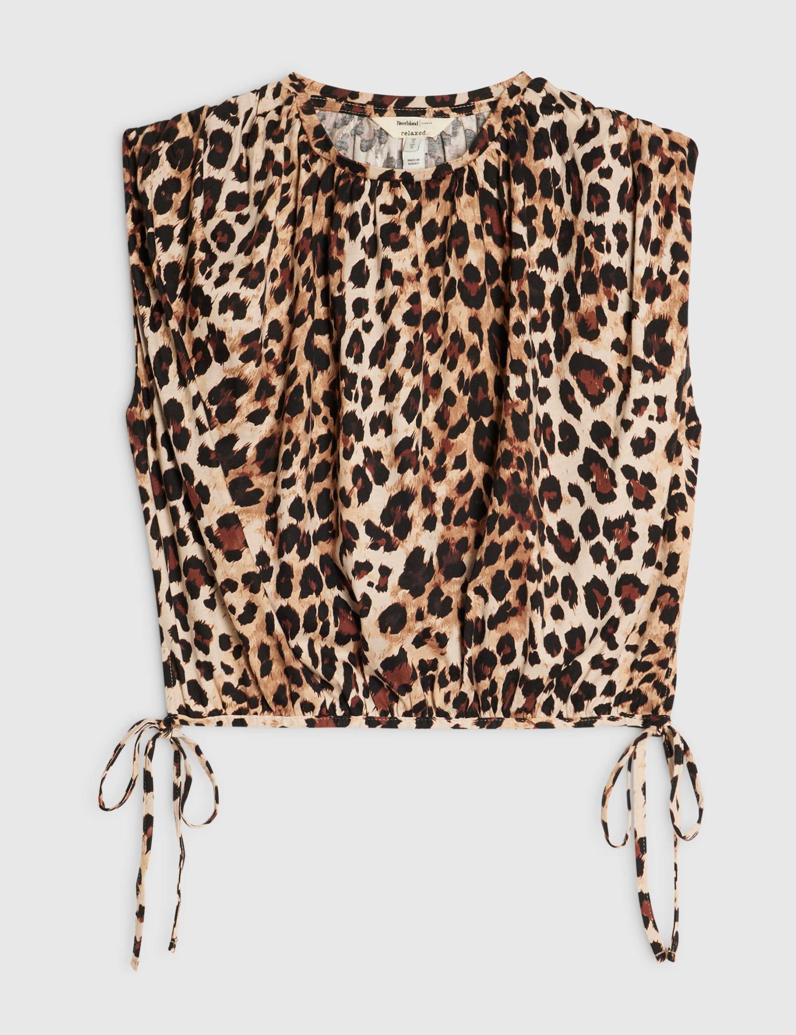 Pure Cotton Animal Print Bubble Hem T-Shirt 4 of 5
