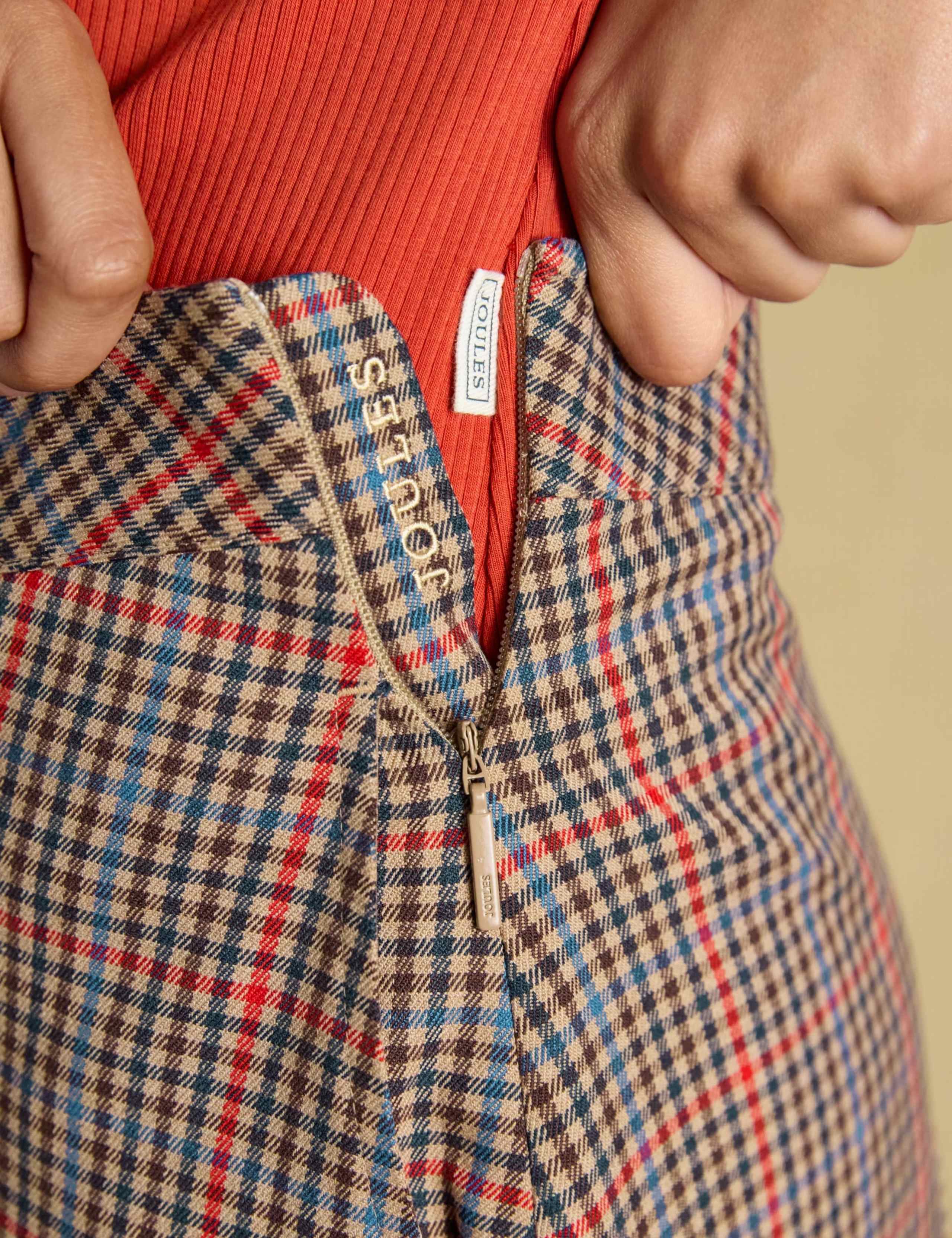 Checked Pleated A Line Skirt 2 of 7
