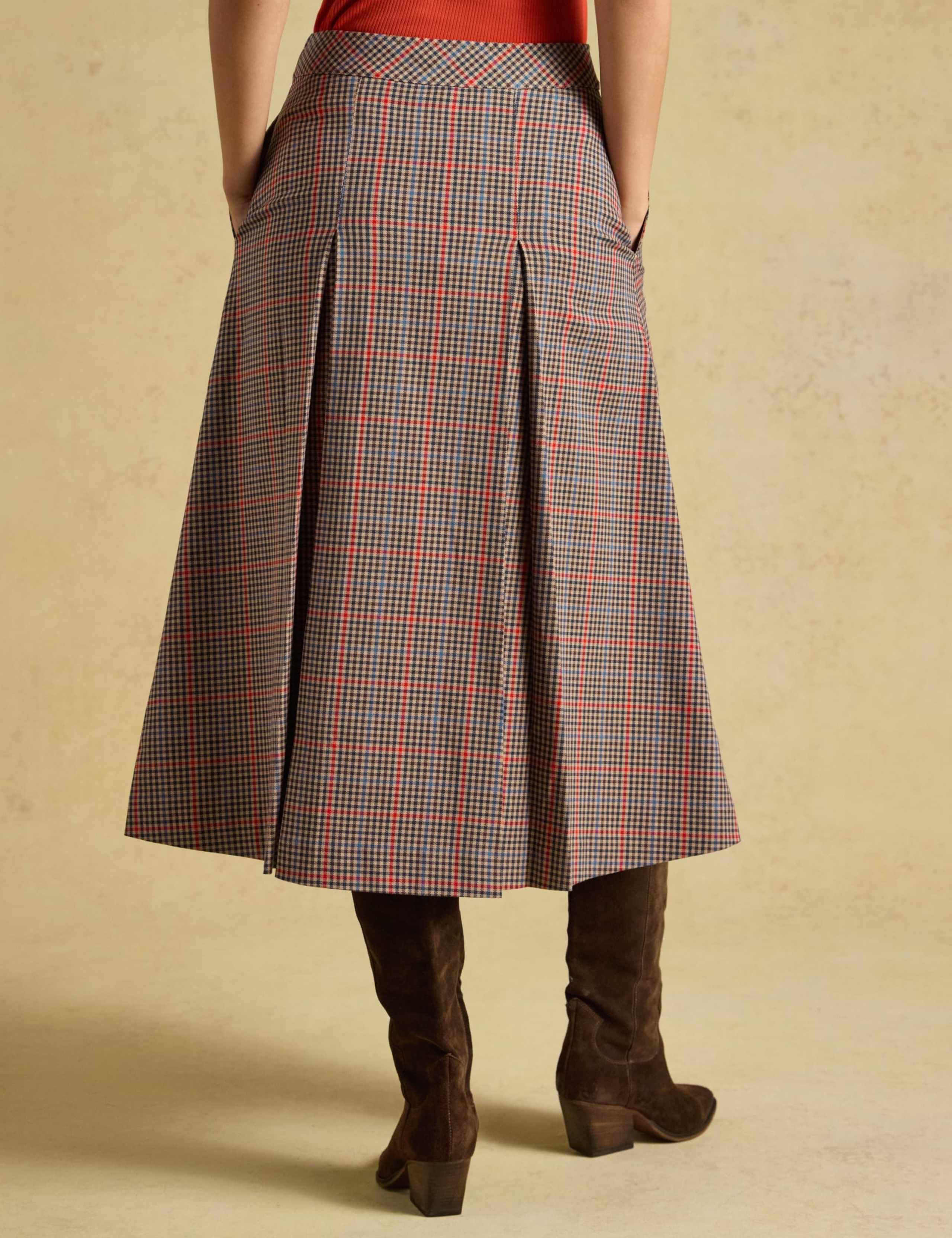 Checked Pleated A Line Skirt 5 of 7