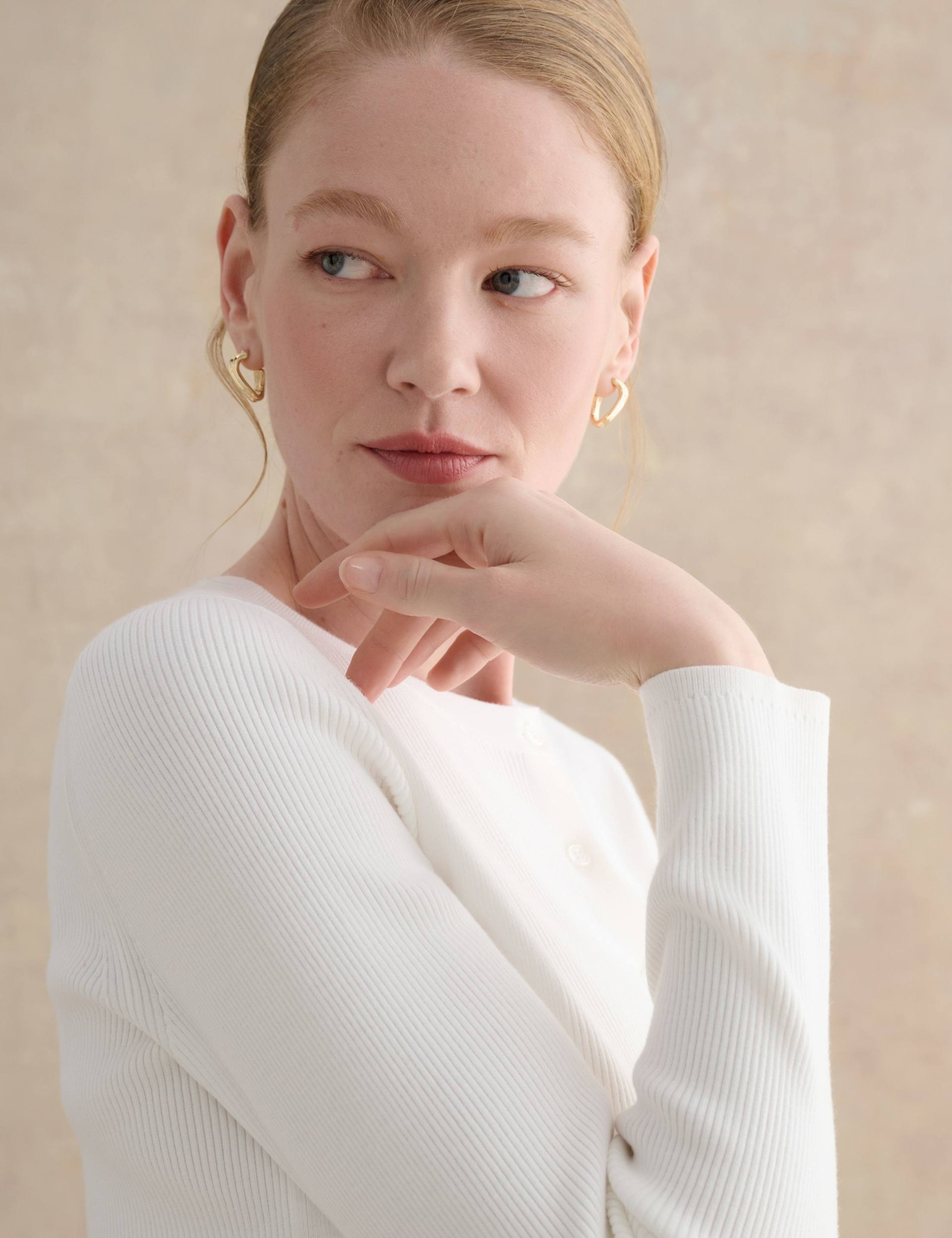 Ribbed Crew Neck Cropped Cardigan 5 of 5