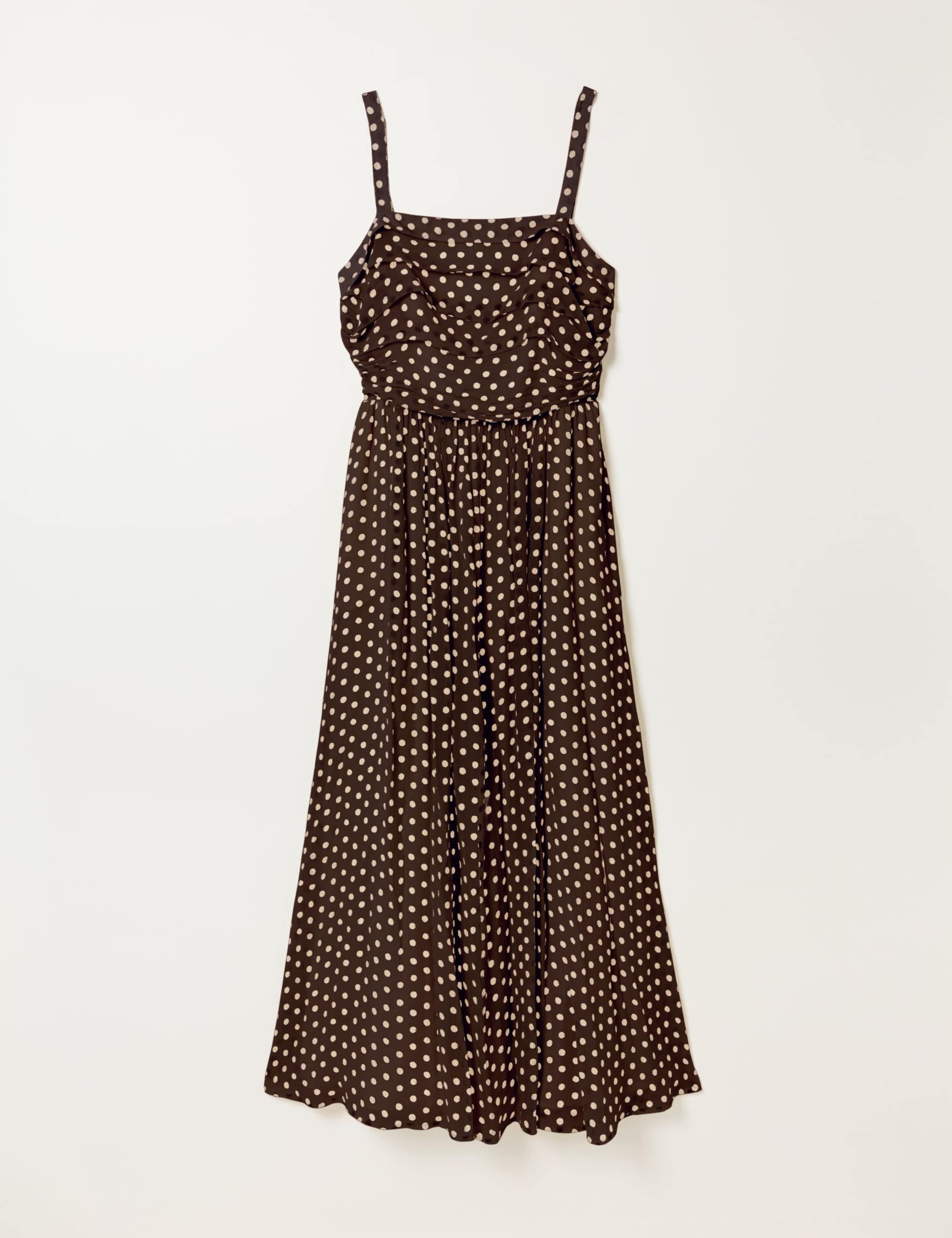Polka Dot Square Neck Maxi Skater Dress 2 of 9
