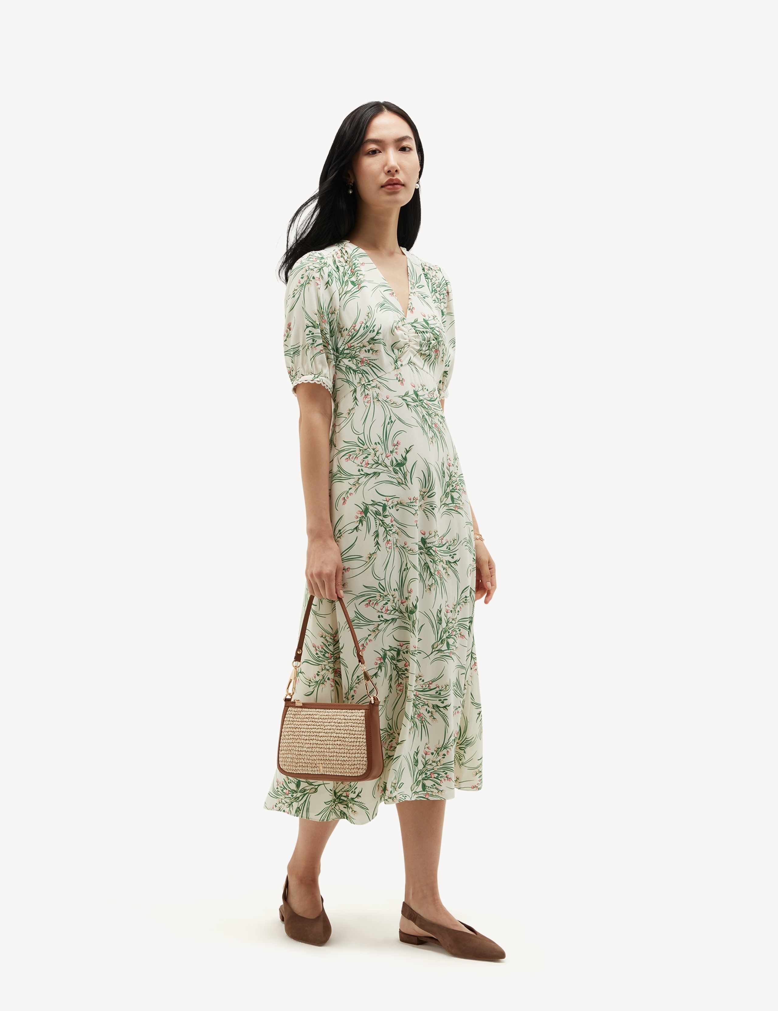 Floral V-Neck Skater Tea Dress 5 of 5