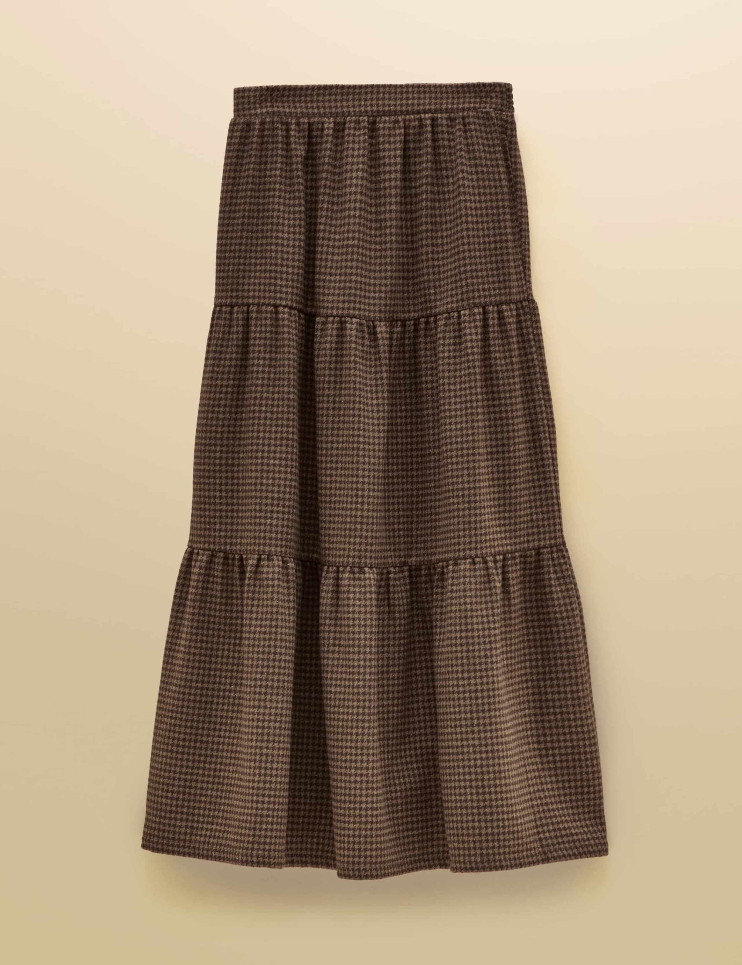 Houndstooth Tiered Maxi Skirt 6 of 6