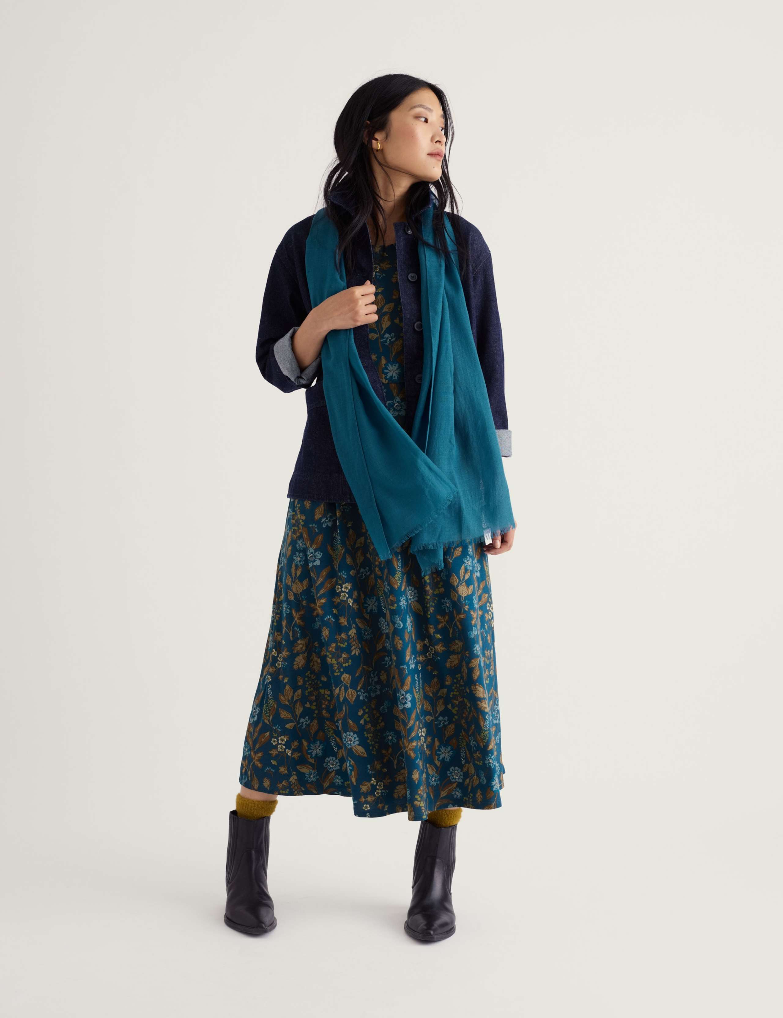 Floral Midi Fit & Flare Dress 4 of 5