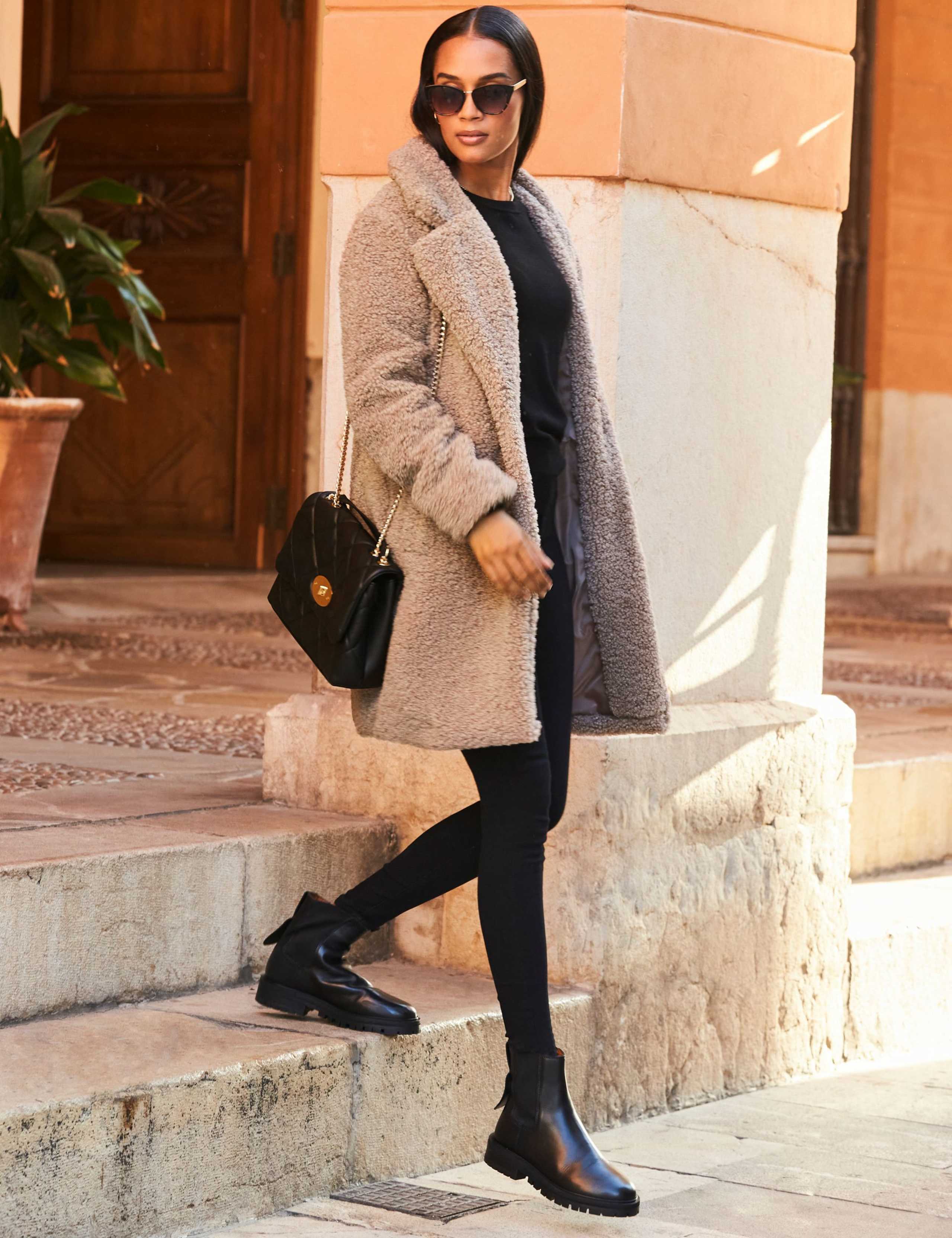 Borg Longline Coat 2 of 5
