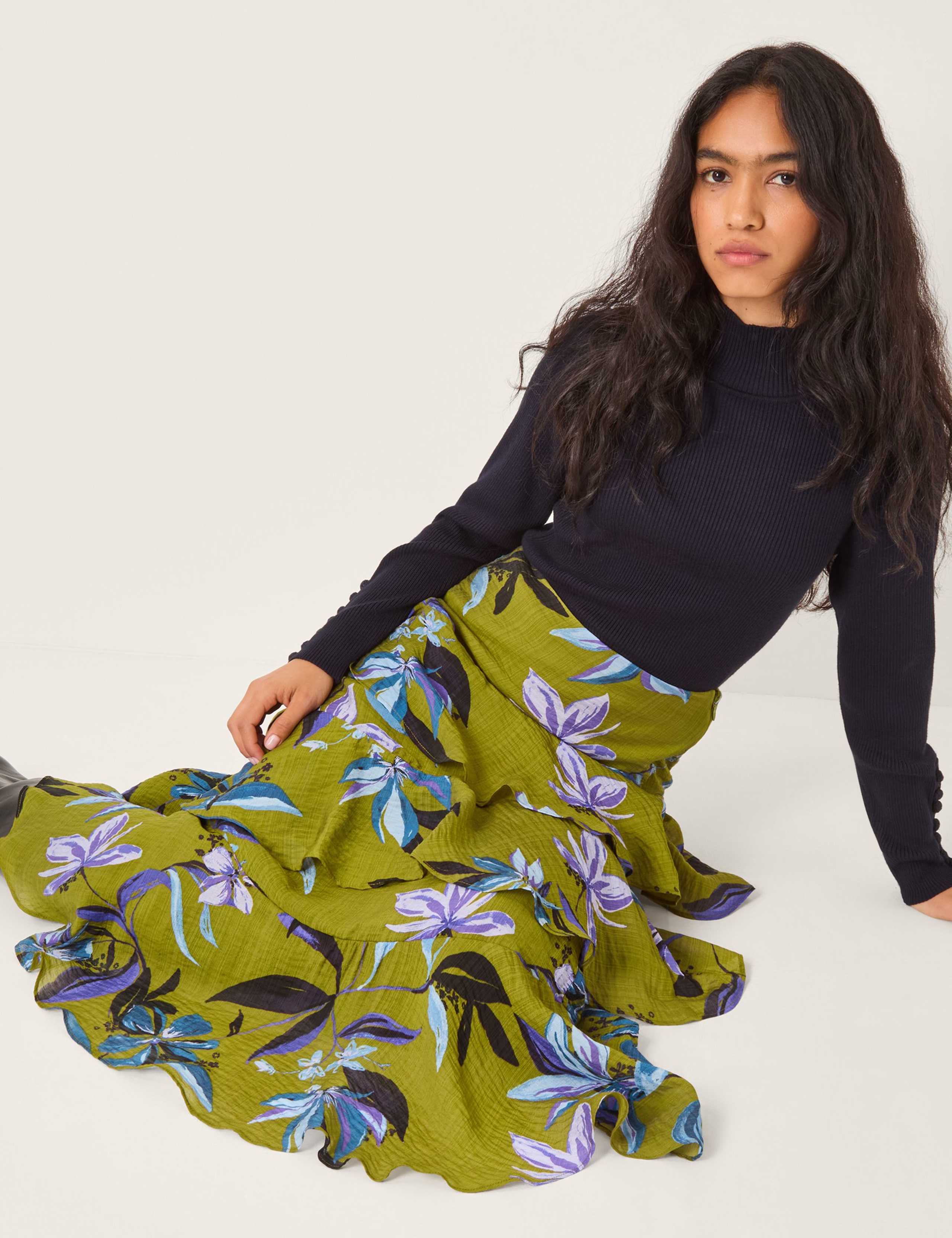 Floral Midi Tiered Skirt 5 of 5