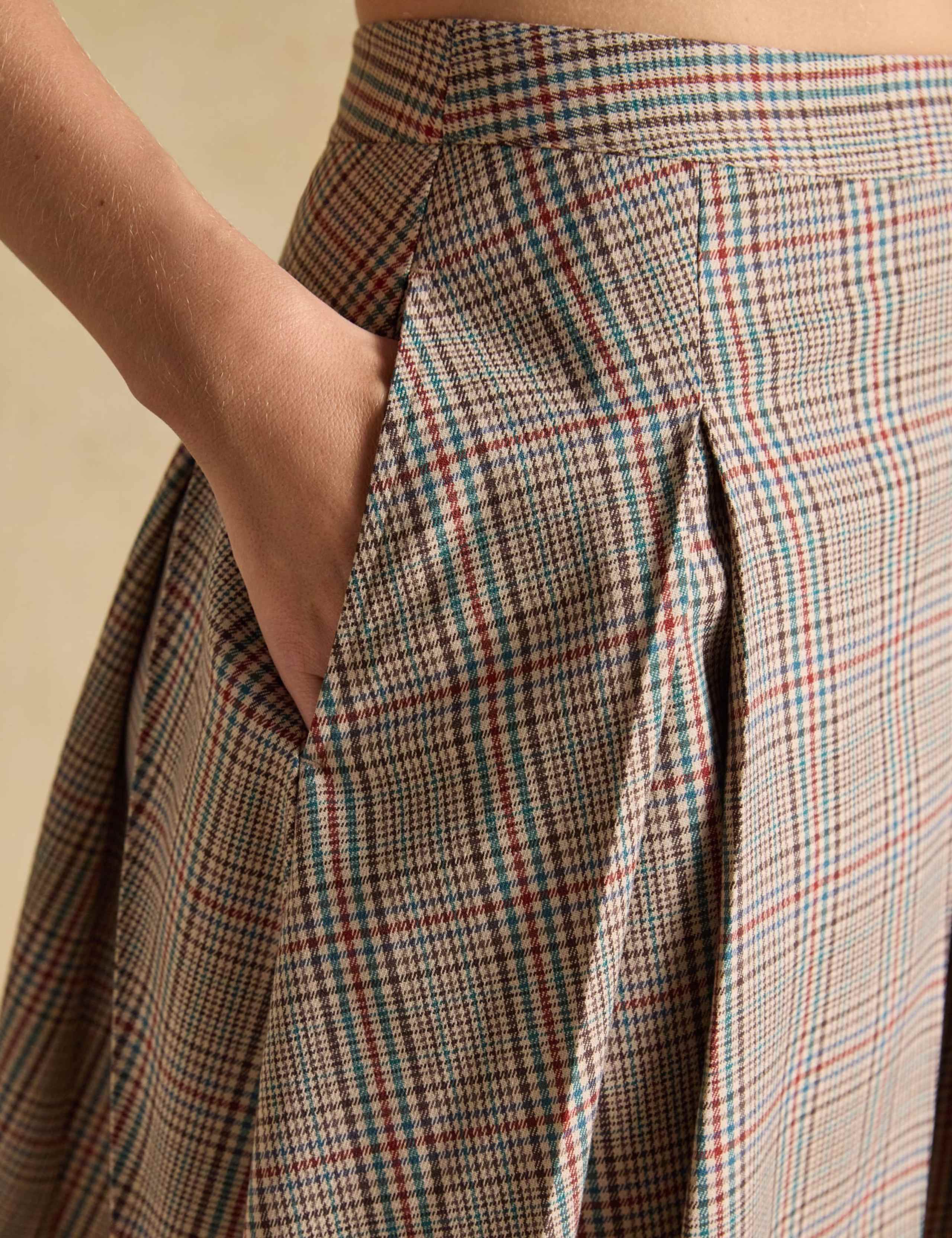 Pleated Check Mini Skirt 4 of 6