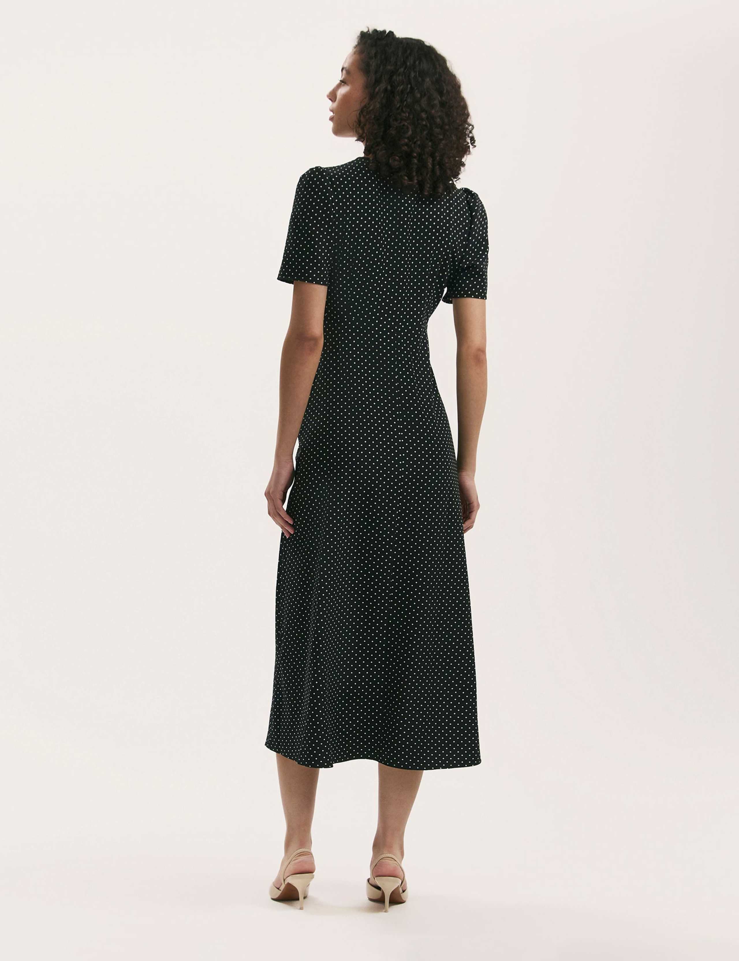 Polka Dot Midi Tea Dress 2 of 4