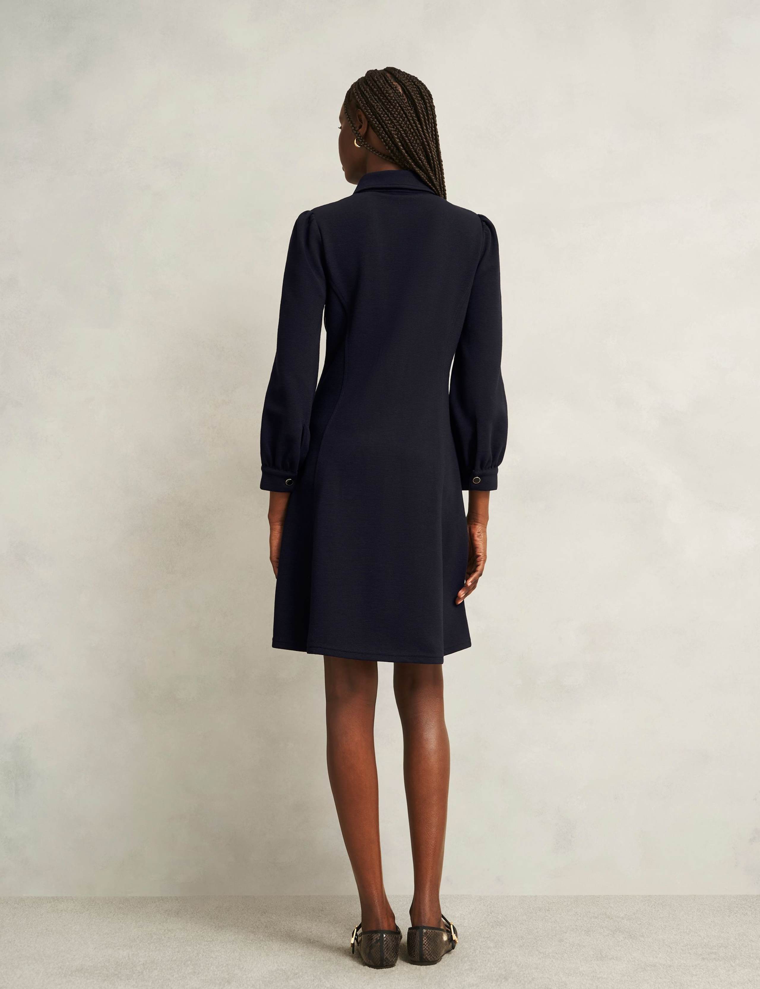 Cotton Rich Collared Mini Shift Dress 3 of 5