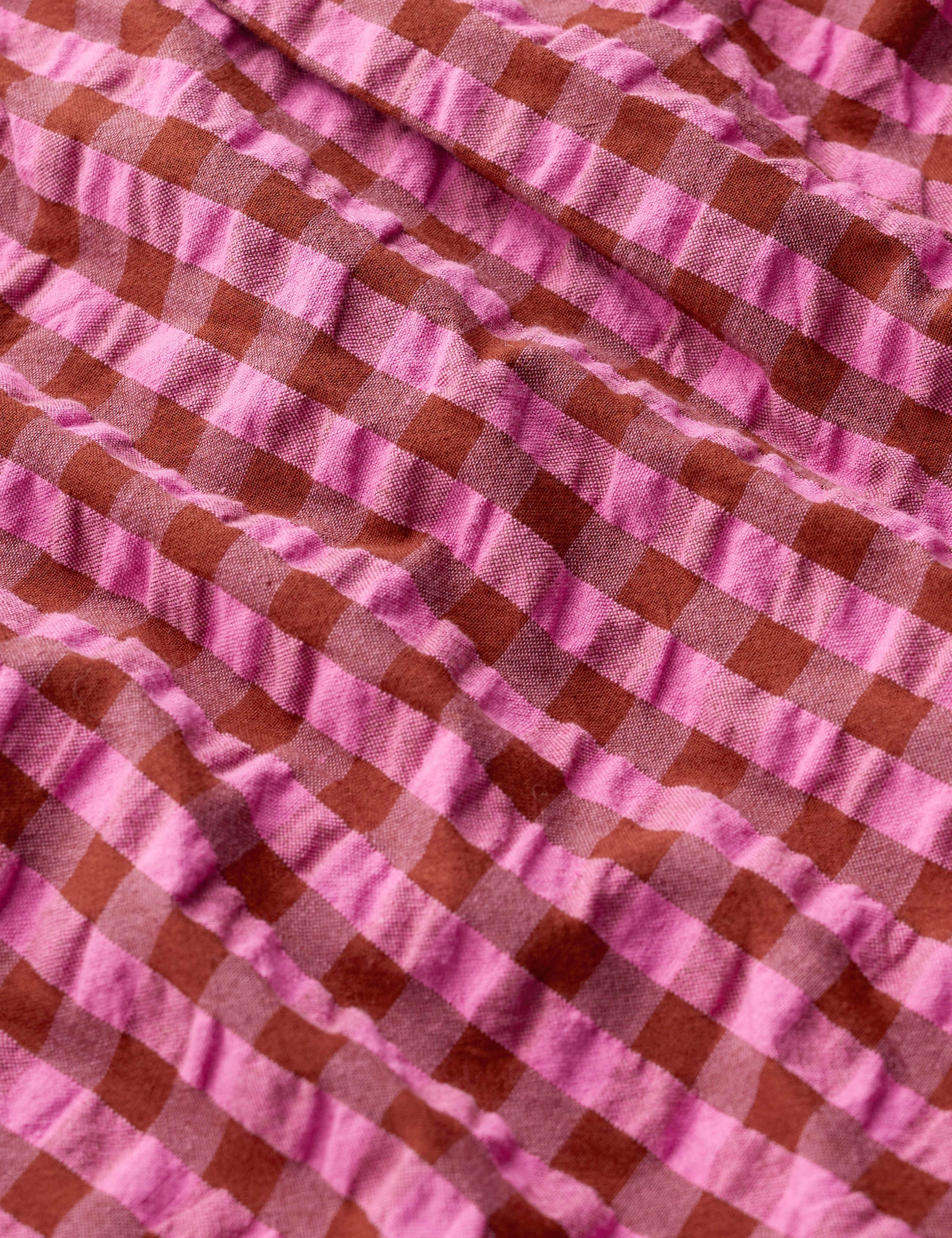 Pure Cotton Gingham Square Neck Midi Dress 5 of 5