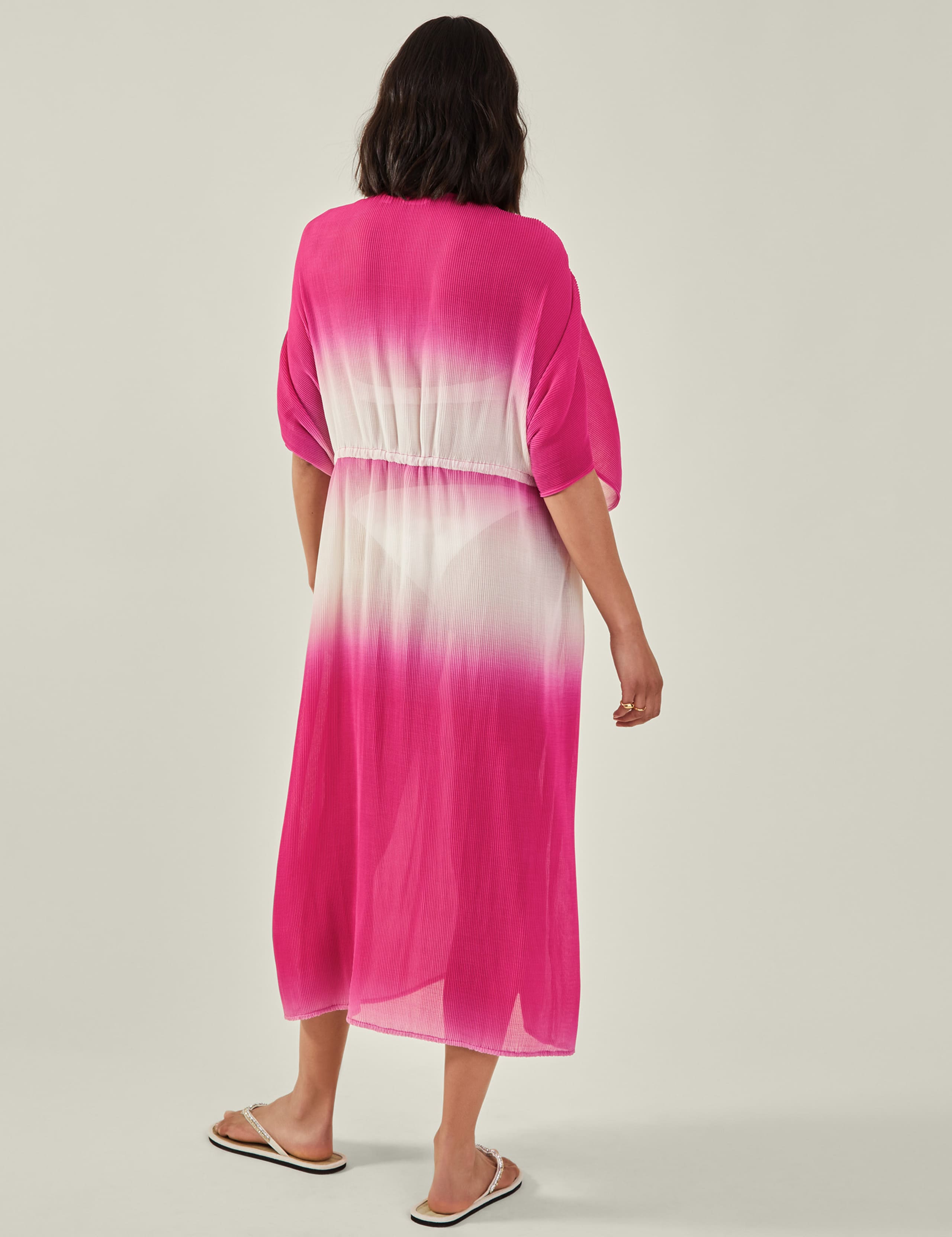 Tie Dye V-Neck Midaxi Kaftan Dress 4 of 4