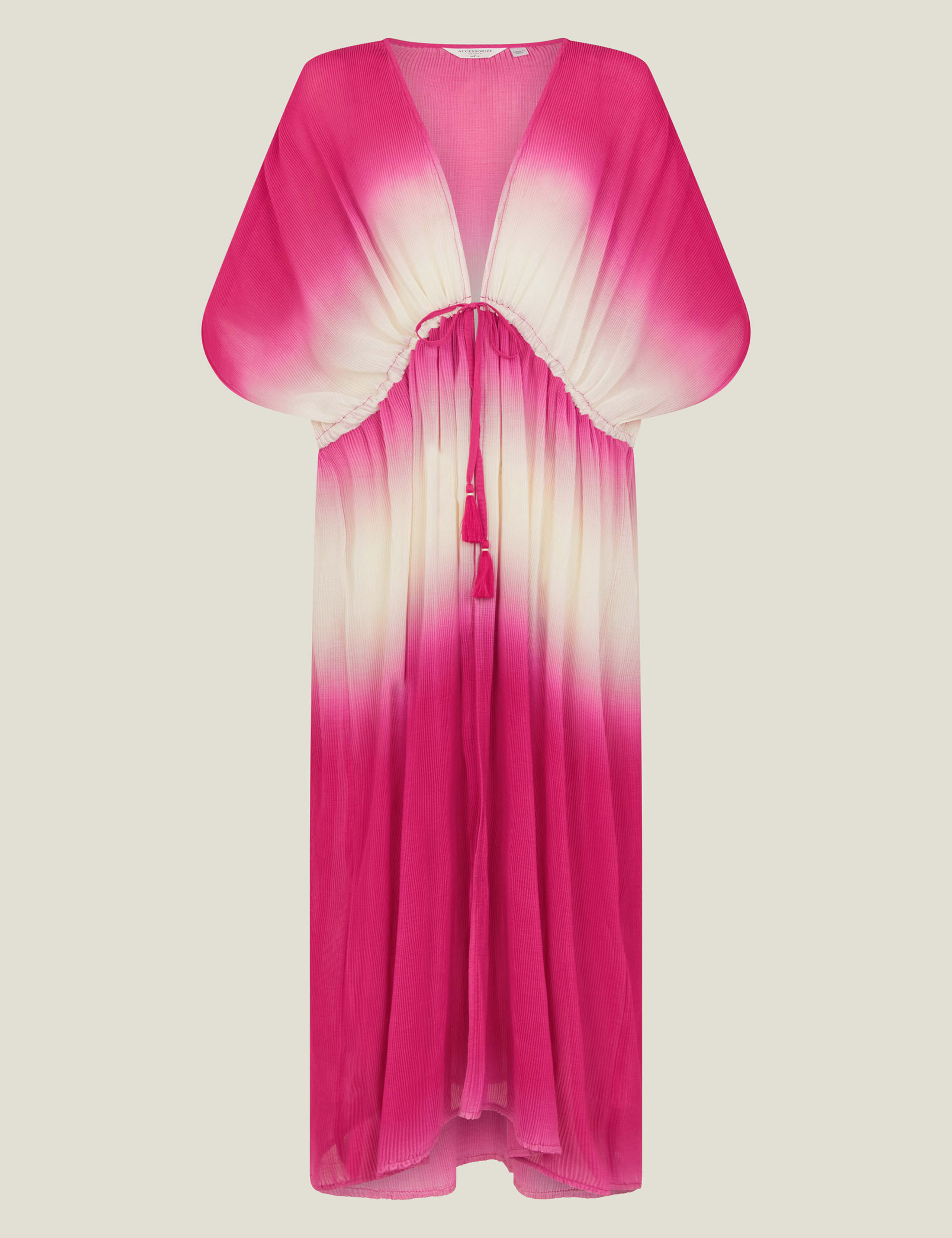 Tie Dye V-Neck Midaxi Kaftan Dress 2 of 4