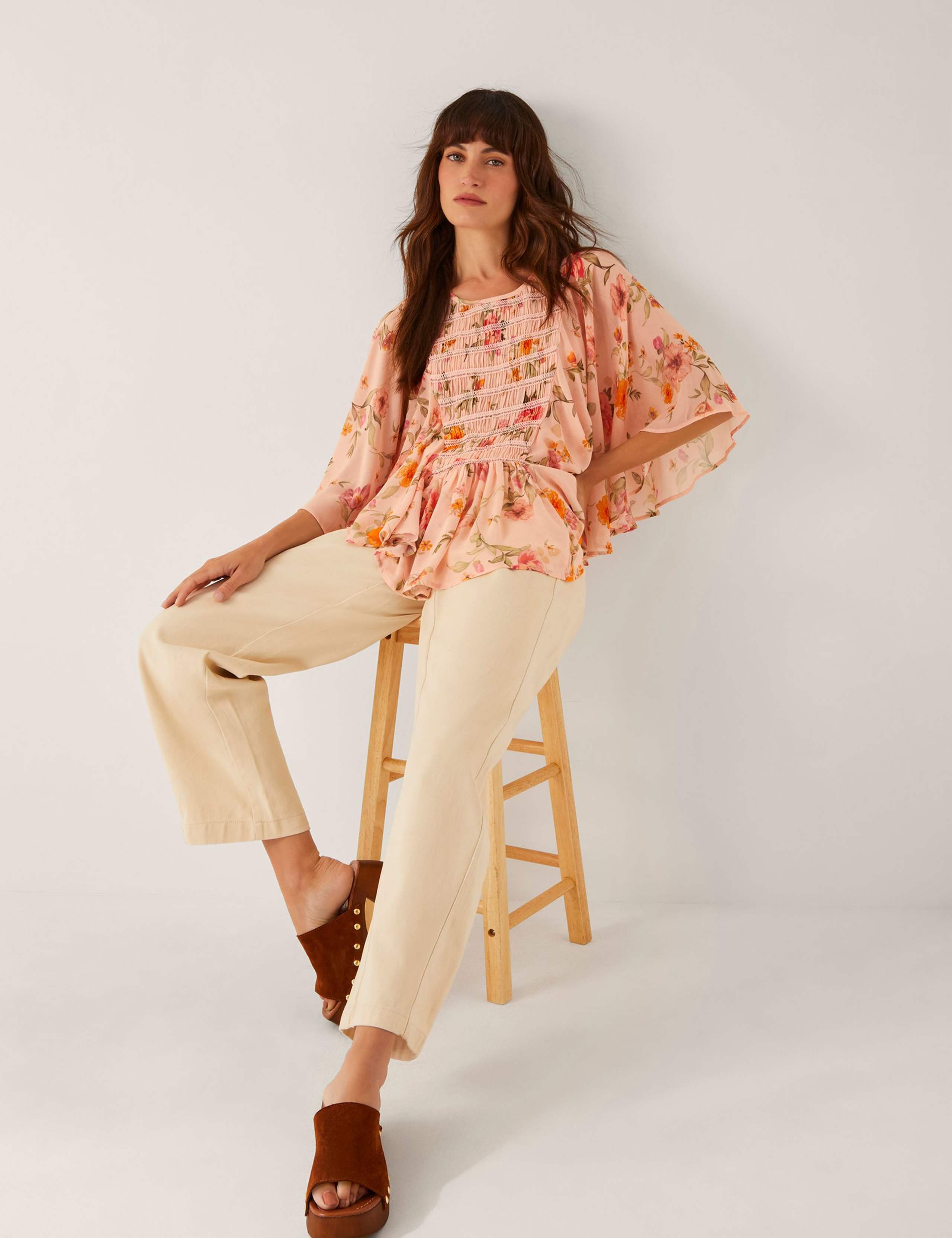 Floral Shirred Blouse 4 of 4