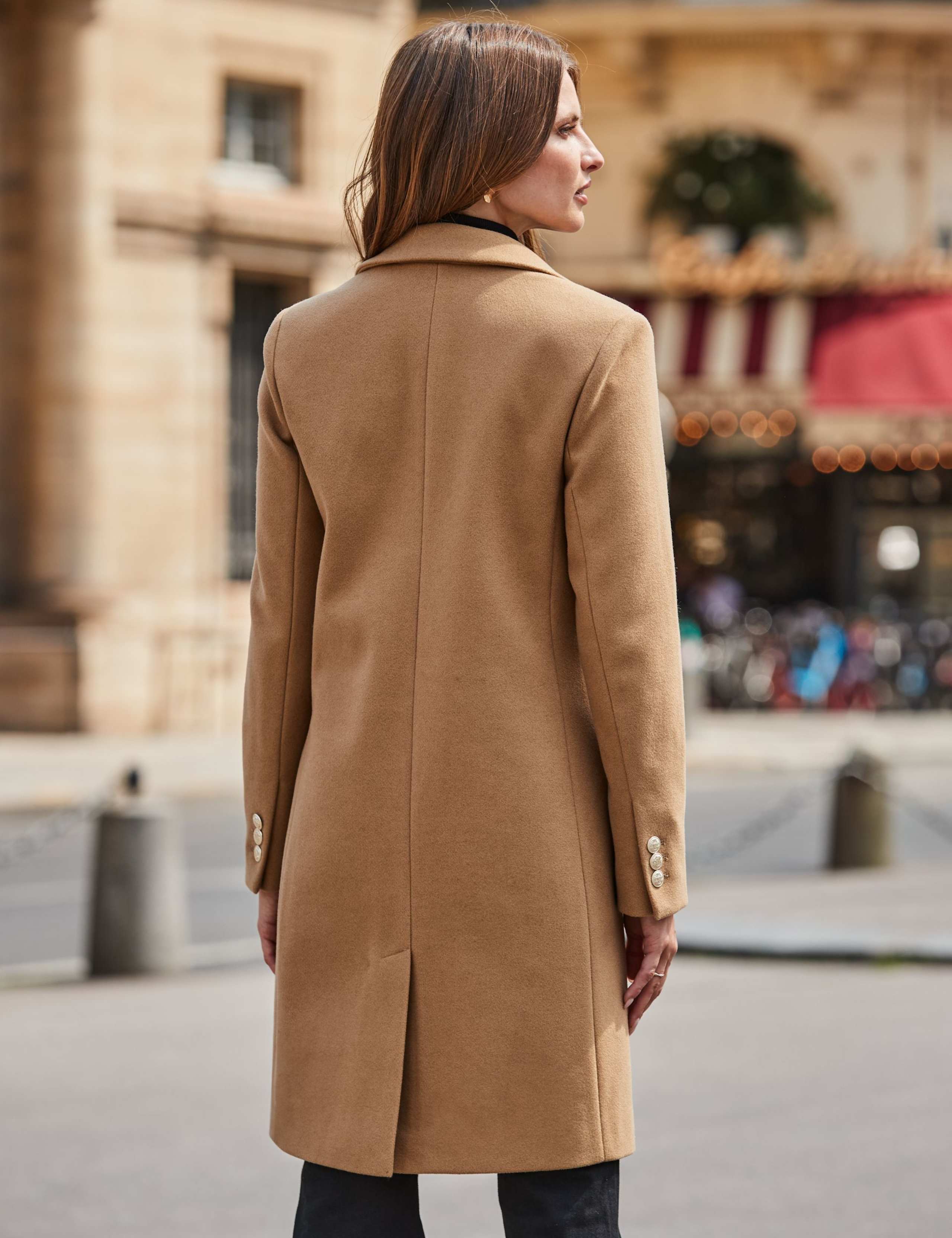 Single Breasted Crest Button Tailored Coat 2 of 8