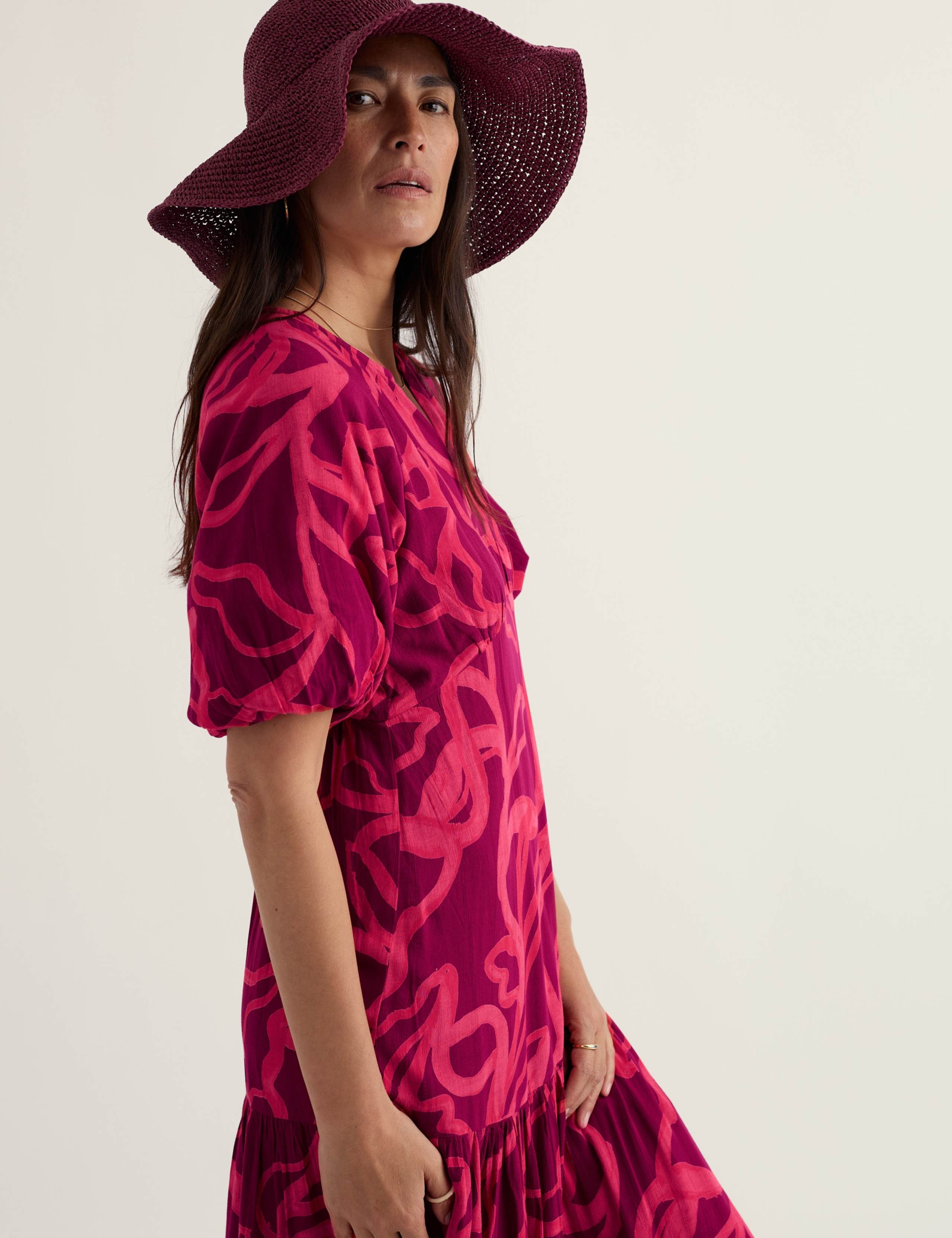 Printed Empire Line Midi Tiered Dress 5 of 5