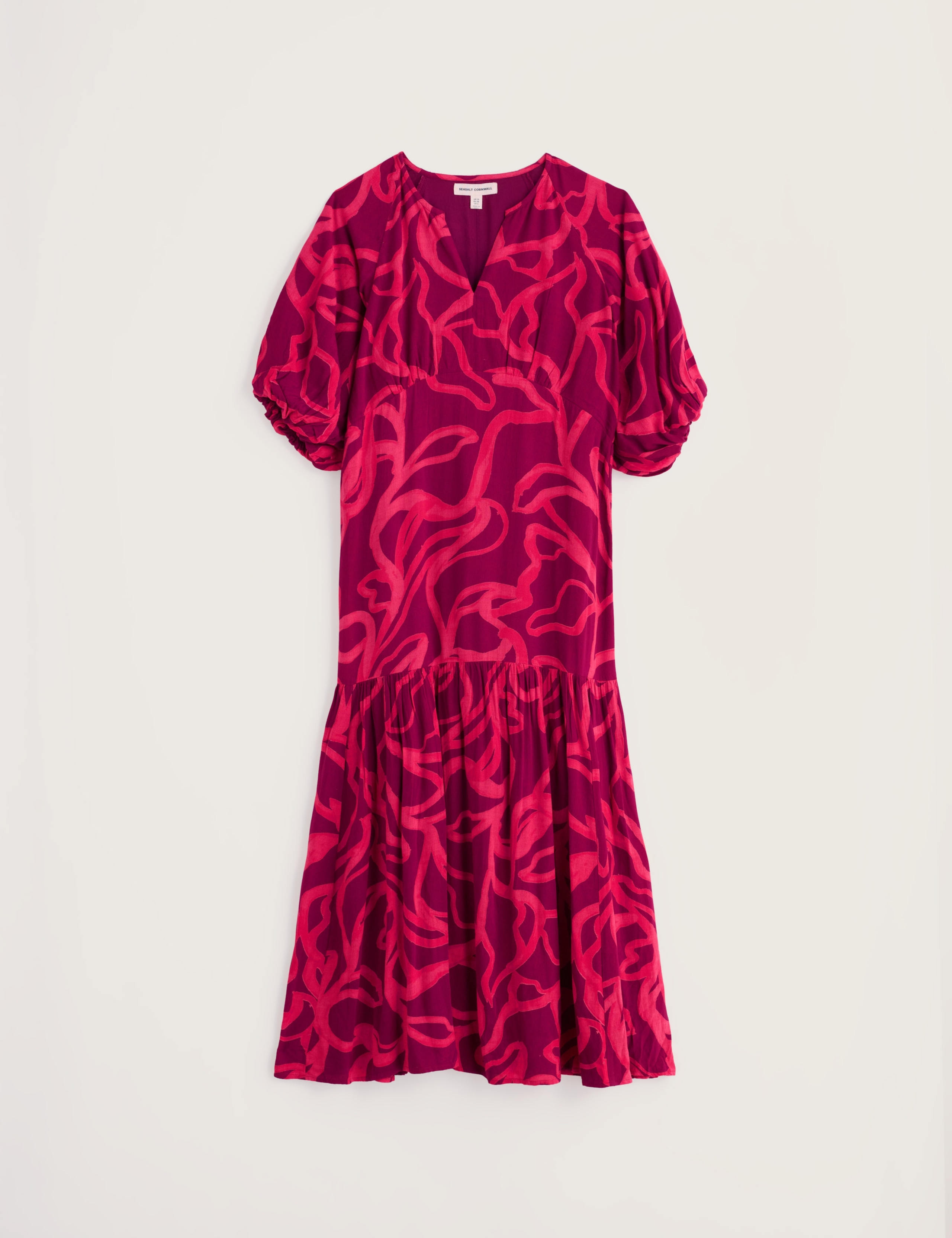 Printed Empire Line Midi Tiered Dress 2 of 5