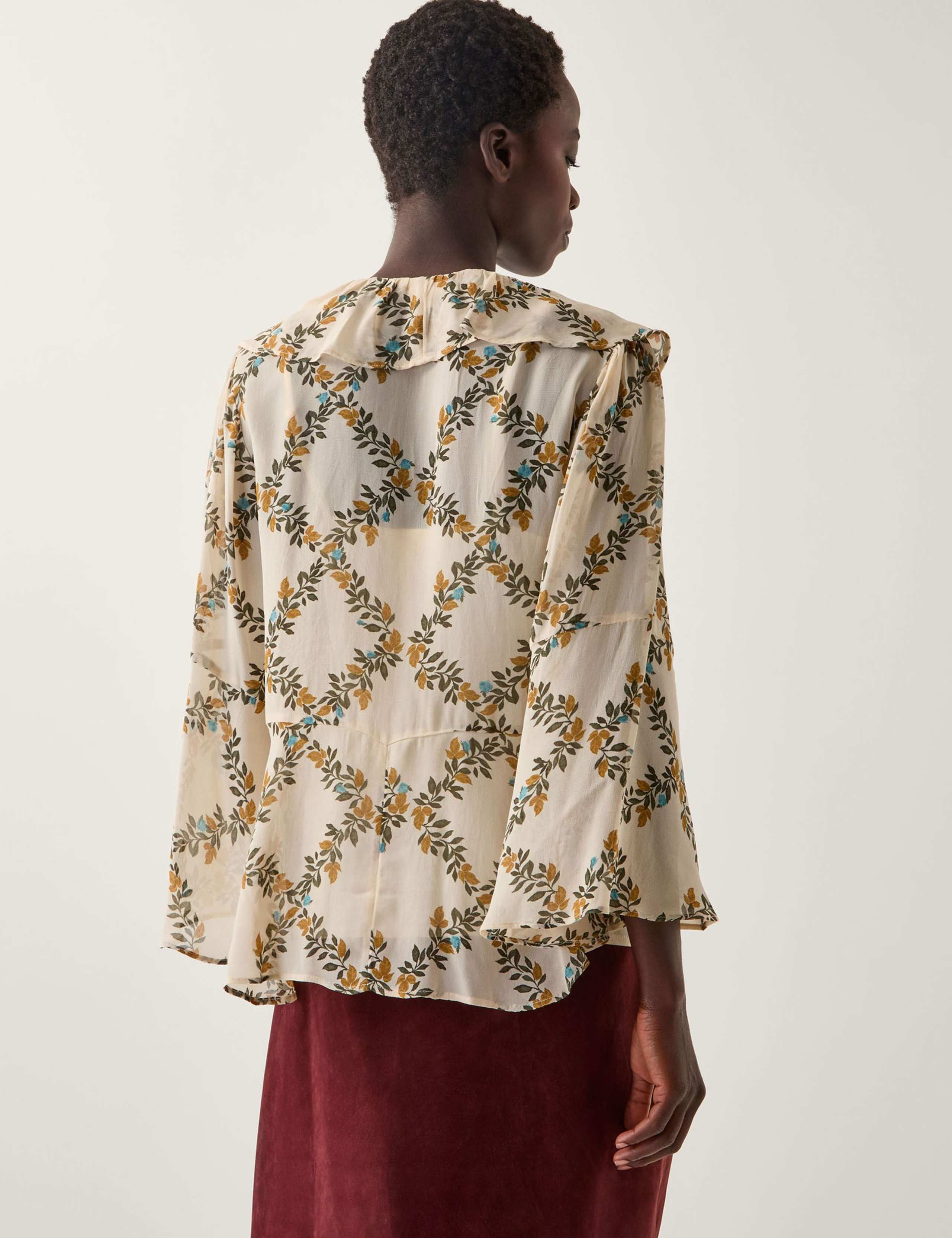 Printed Tie Neck Top 2 of 4