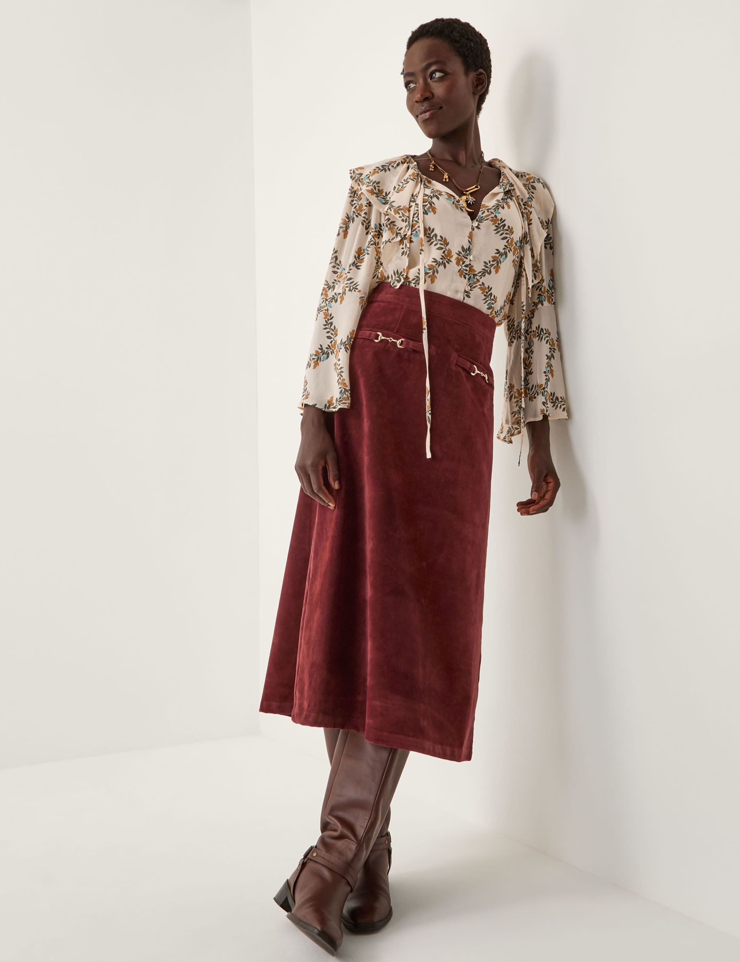 Printed Tie Neck Top 4 of 4