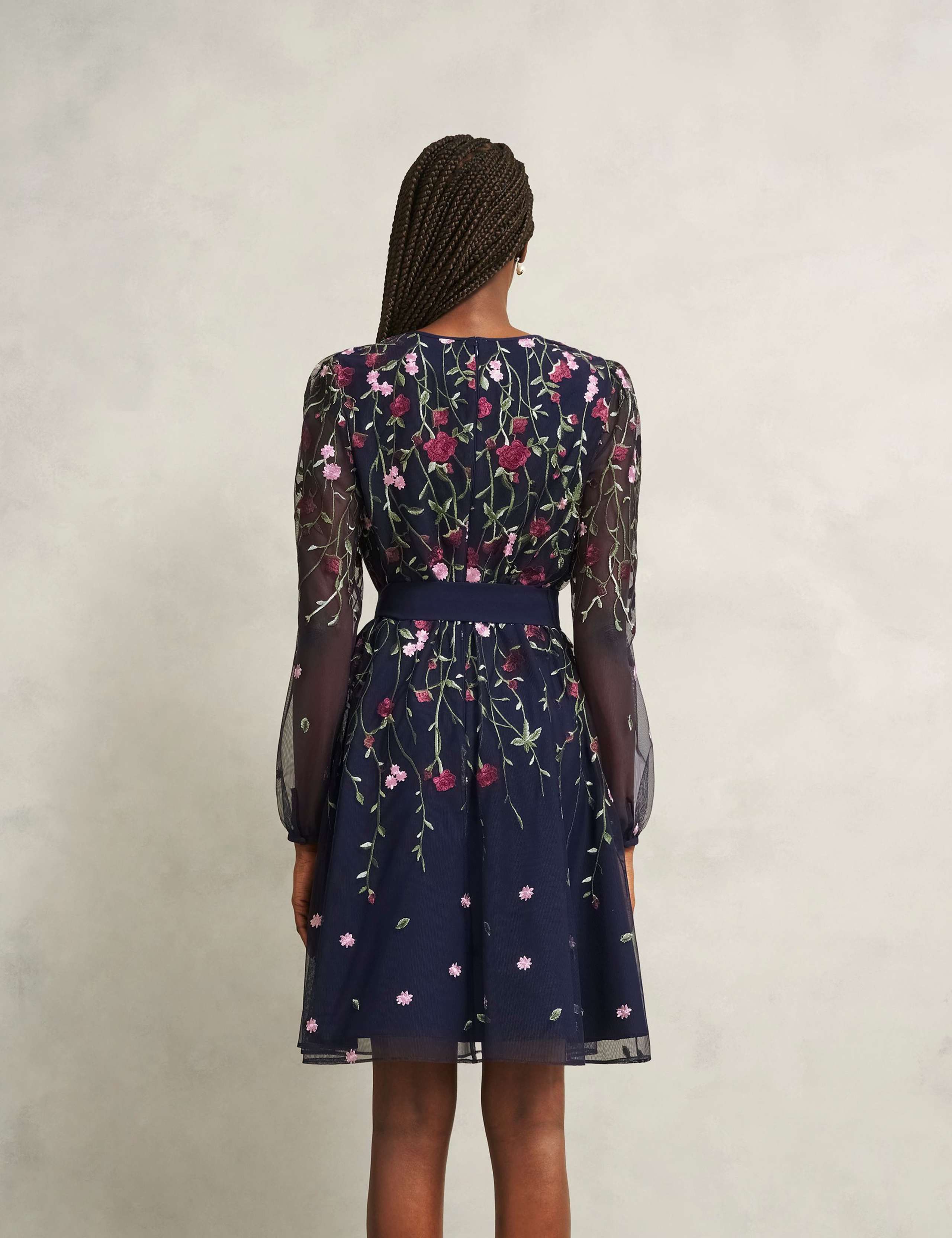 Floral Knee Length Skater Dress 4 of 6