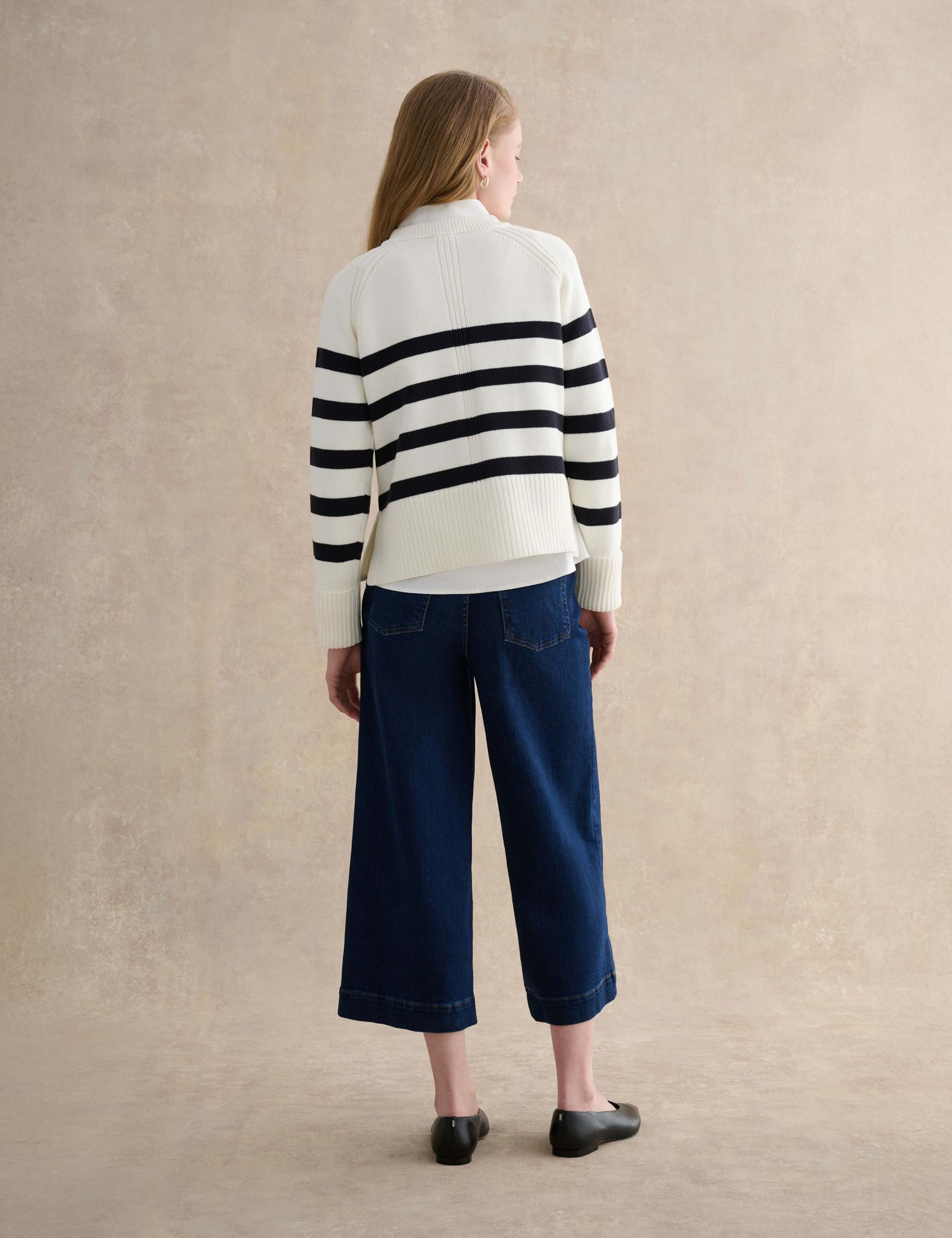 Pure Cotton Striped Crew Neck Jumper 4 of 5