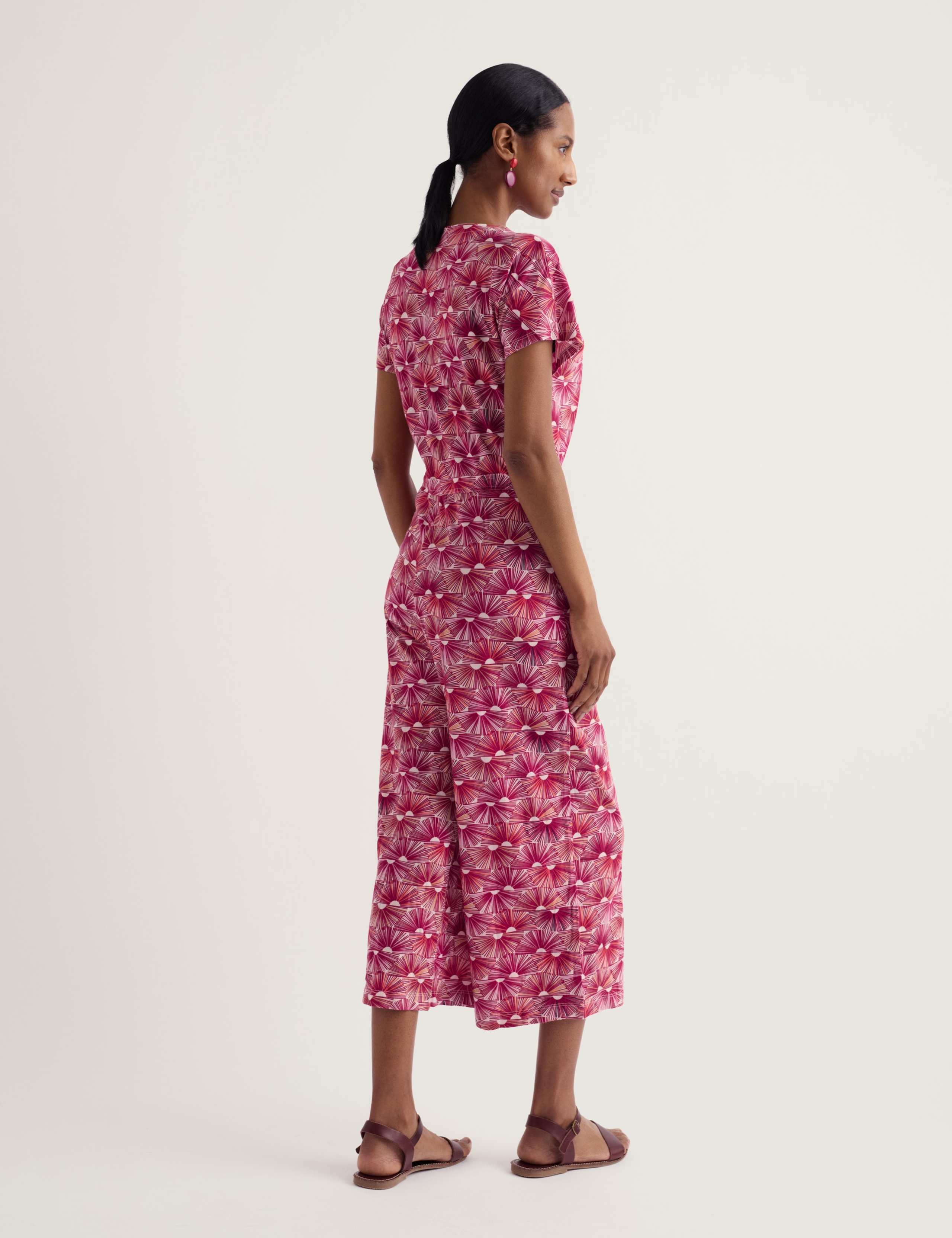 Cotton Rich Jersey V-Neck Wide Leg Jumpsuit 5 of 5