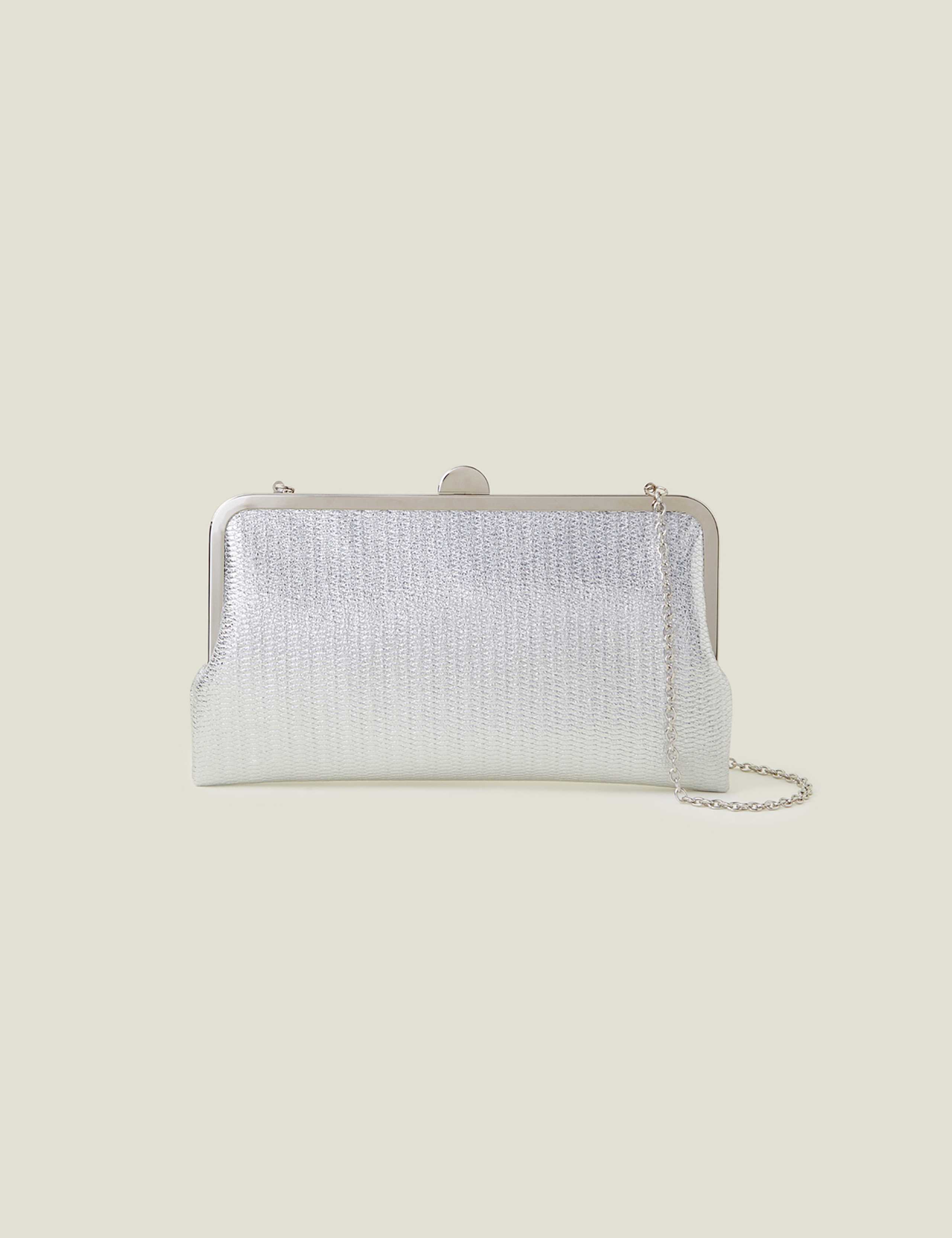 Metallic Chain Strap Clutch Bag 1 of 3