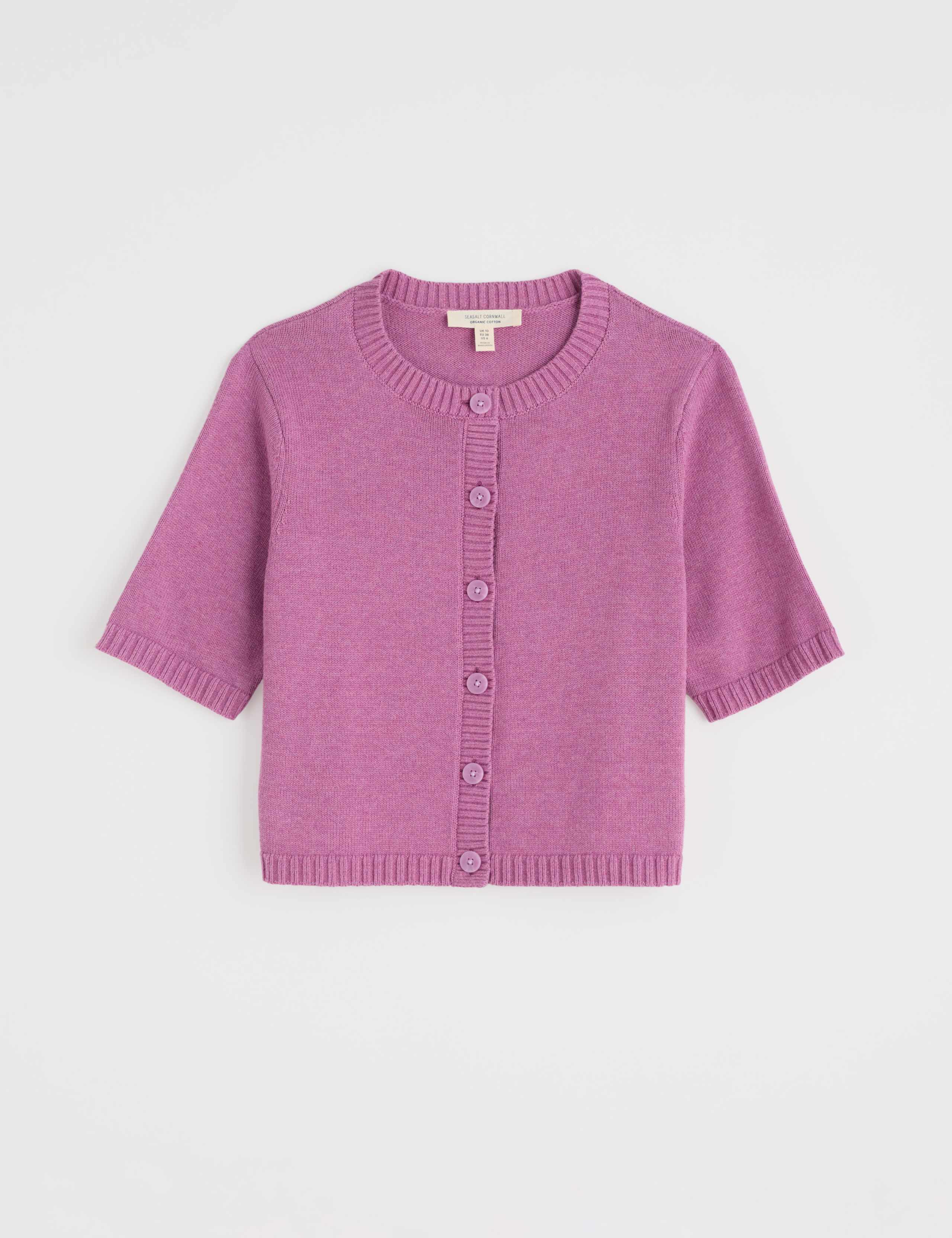 Pure Cotton Crew Neck Cardigan 2 of 4