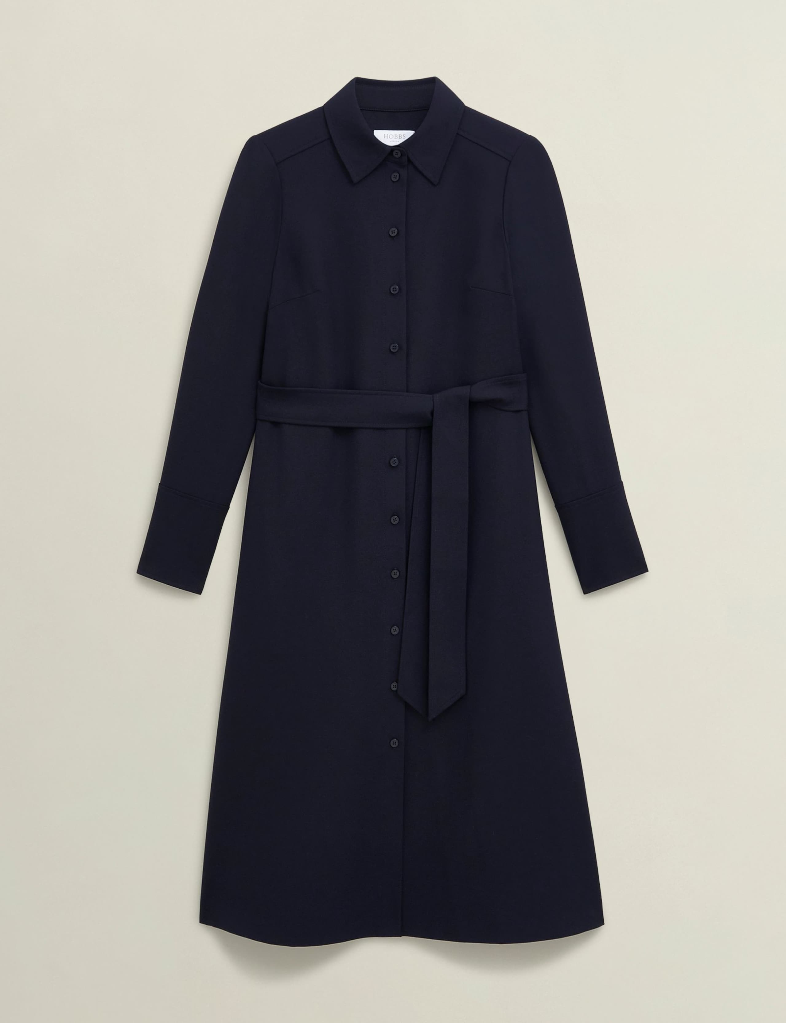 Tie Waist Midi Shirt Dress 2 of 5